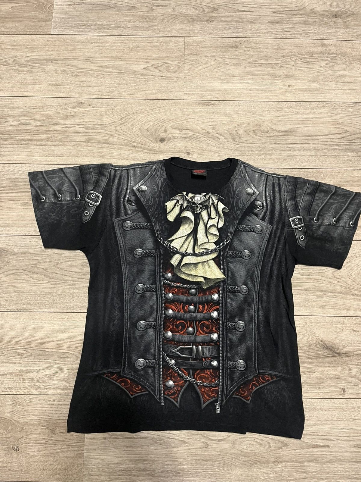 Vintage Mens All Over Print AOP Y2K 2000s Cyber Goth T Shirt Size US L / EU 52-54 / 3 - 1 Thumbnail