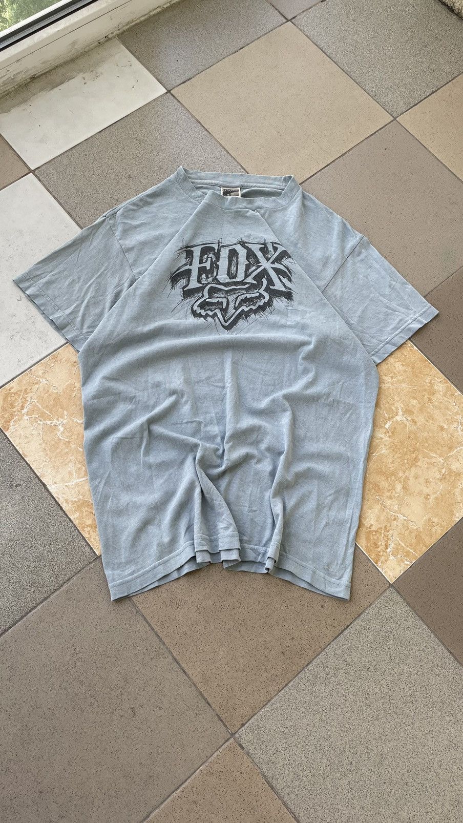 Fox Racing × Vintage Y2K 2000s FOX Racing tshirt hype grey tee printed faded sun Size US M / EU 48-50 / 2 - 1 Thumbnail