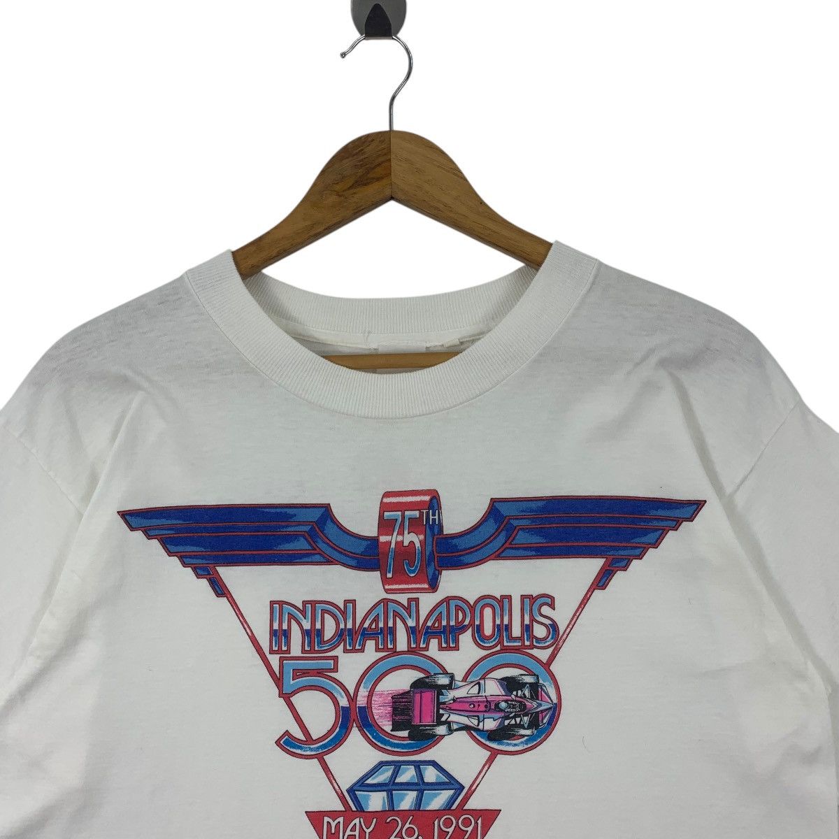 Vintage Vintage 90s INDIANAPOLIS SPEEDWAY 75th Anniversary tee Size US L / EU 52-54 / 3 - 2 Thumbnail