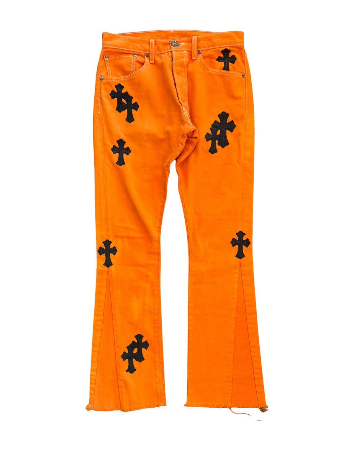Chrome Hearts × Gallery Dept. Chrome Hearts OFF WHITE Flare Denim Size US 33 - 1 Thumbnail