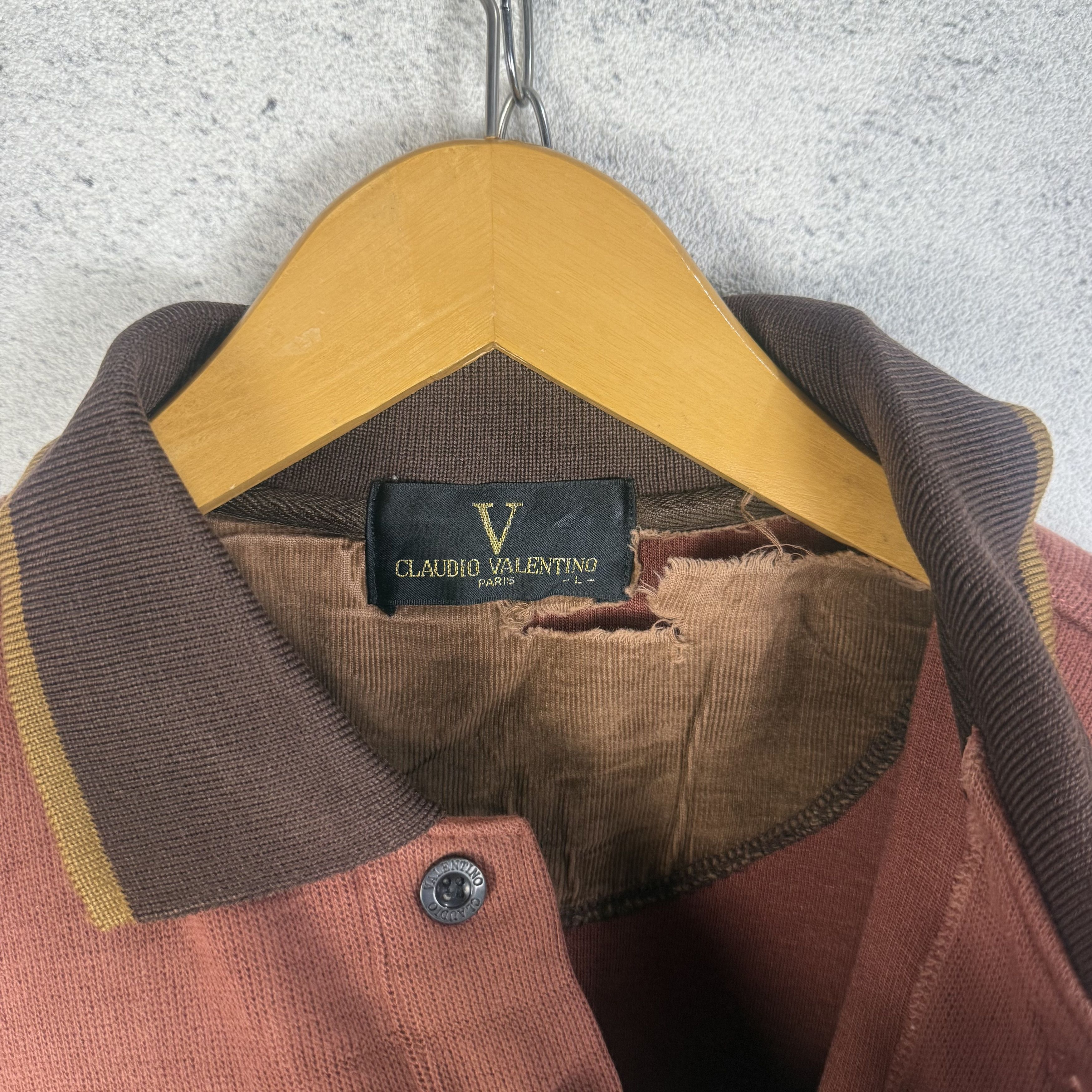 Valentino Vintage Claudio Valentino Collared Sweatshirt Crewneck Size US M / EU 48-50 / 2 - 6 Thumbnail