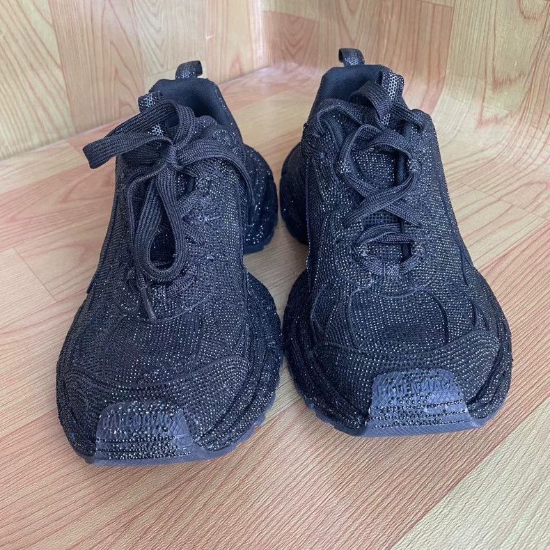 Balenciaga Balenciaga Black Rhinestone Sneakers Size 41-2505 Size US 8 / EU 41 - 2 Thumbnail