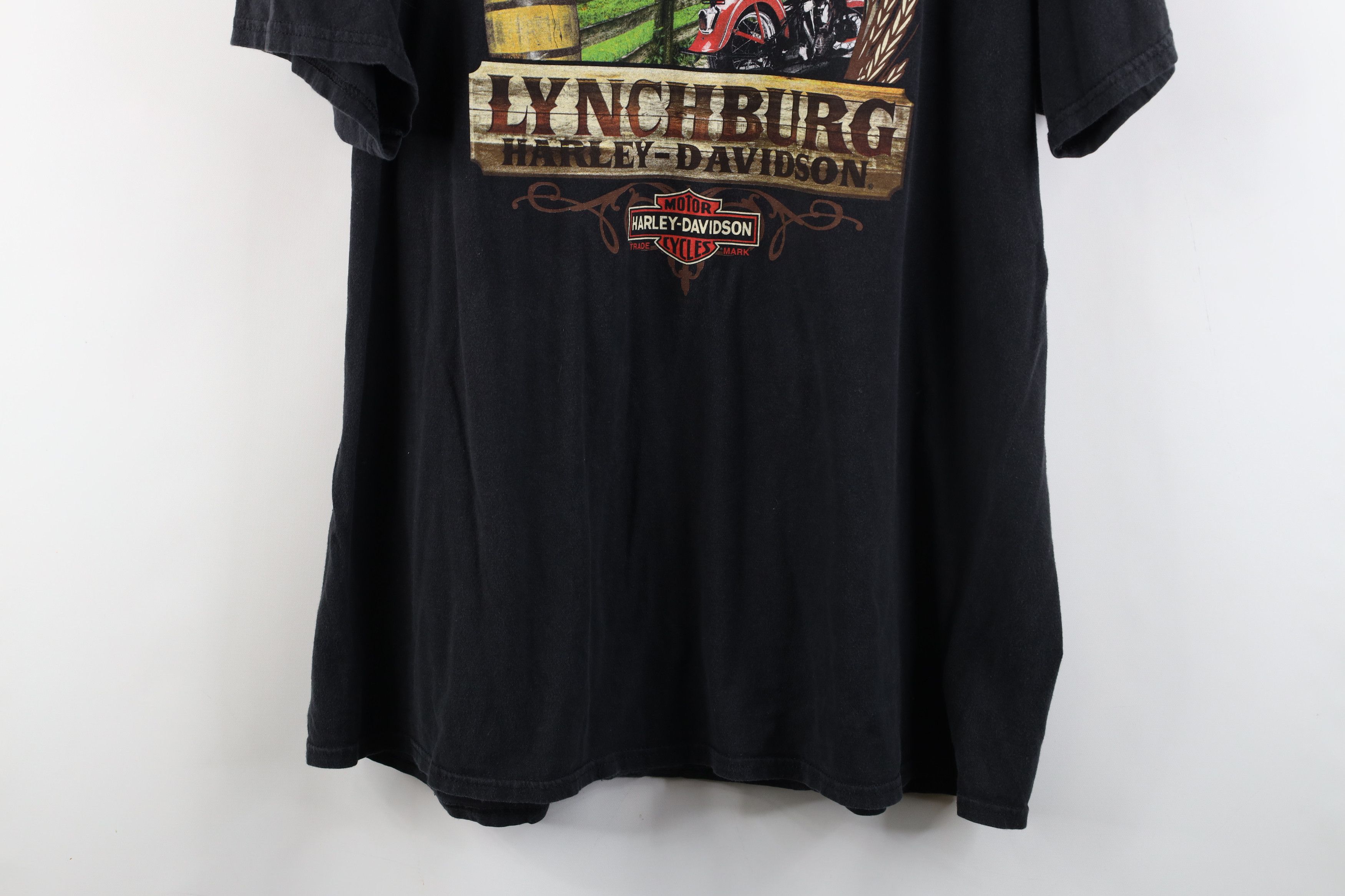 Harley Davidson × Vintage Vintage Harley Davidson Spell Out Eagle Pocket T-Shirt Black Size US XXL / EU 58 / 5 - 15 Thumbnail