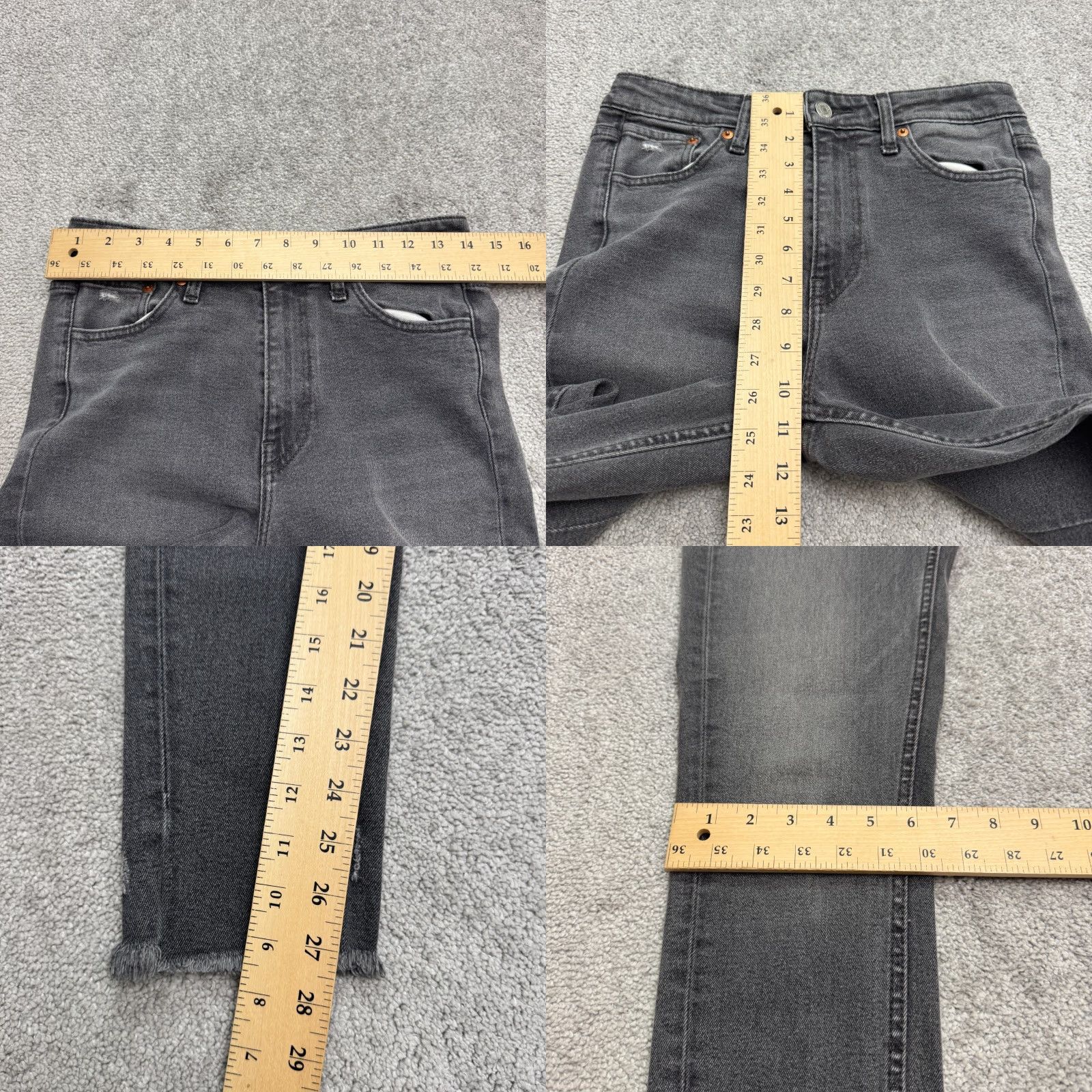 Levi's Levi's 721 High Rise Skinny Jeans Womens 28 Gray Charcoal Wash Denim Slim Straight Pants 5-Pocket Size 28" / US 6 / IT 42 - 9 Thumbnail