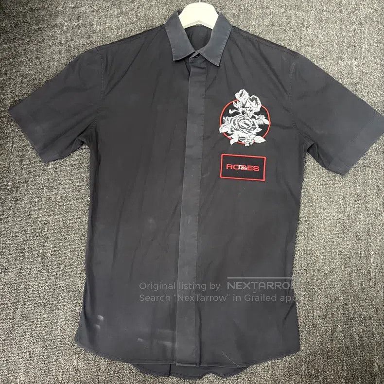 Dior Dior size 37 Black Rose Motif Short-Sleeve Shirt Size US XS / EU 42 / 0 - 1 Thumbnail