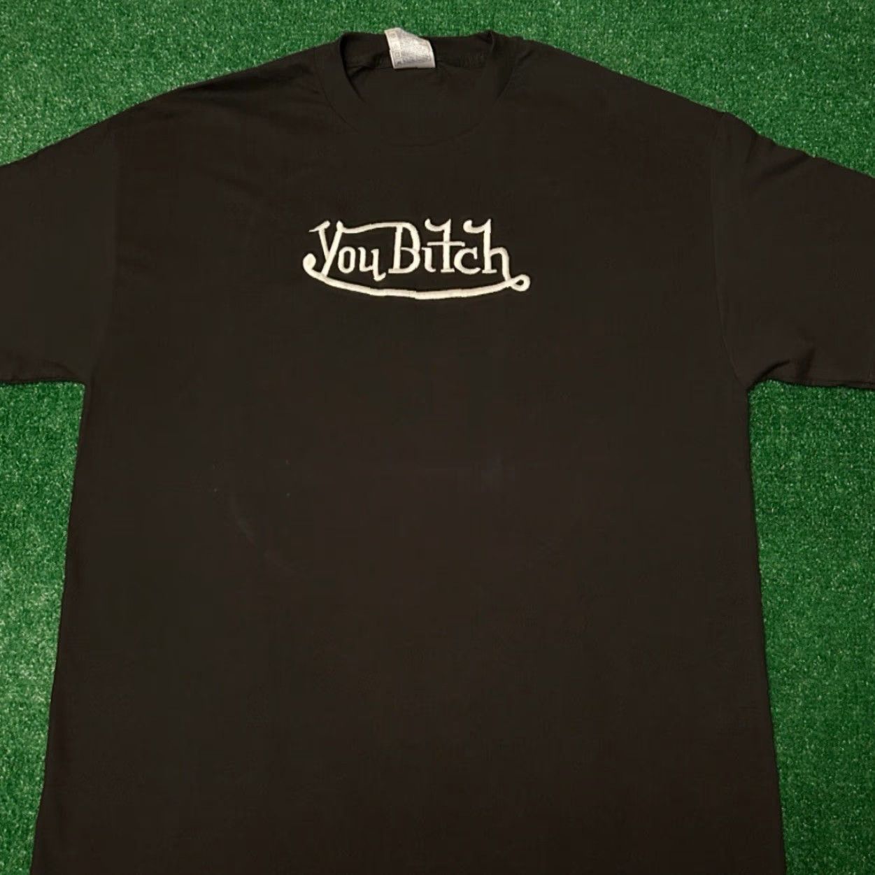 Vintage VINTAGE 90s Parody Designer You B*tch VTG Shirt Mens XL Black Short Sleeve T-Shirt Humorous Grunge Hip Hop Punk Classic Vintage Mens XL Size US XL / EU 56 / 4 - 3 Thumbnail