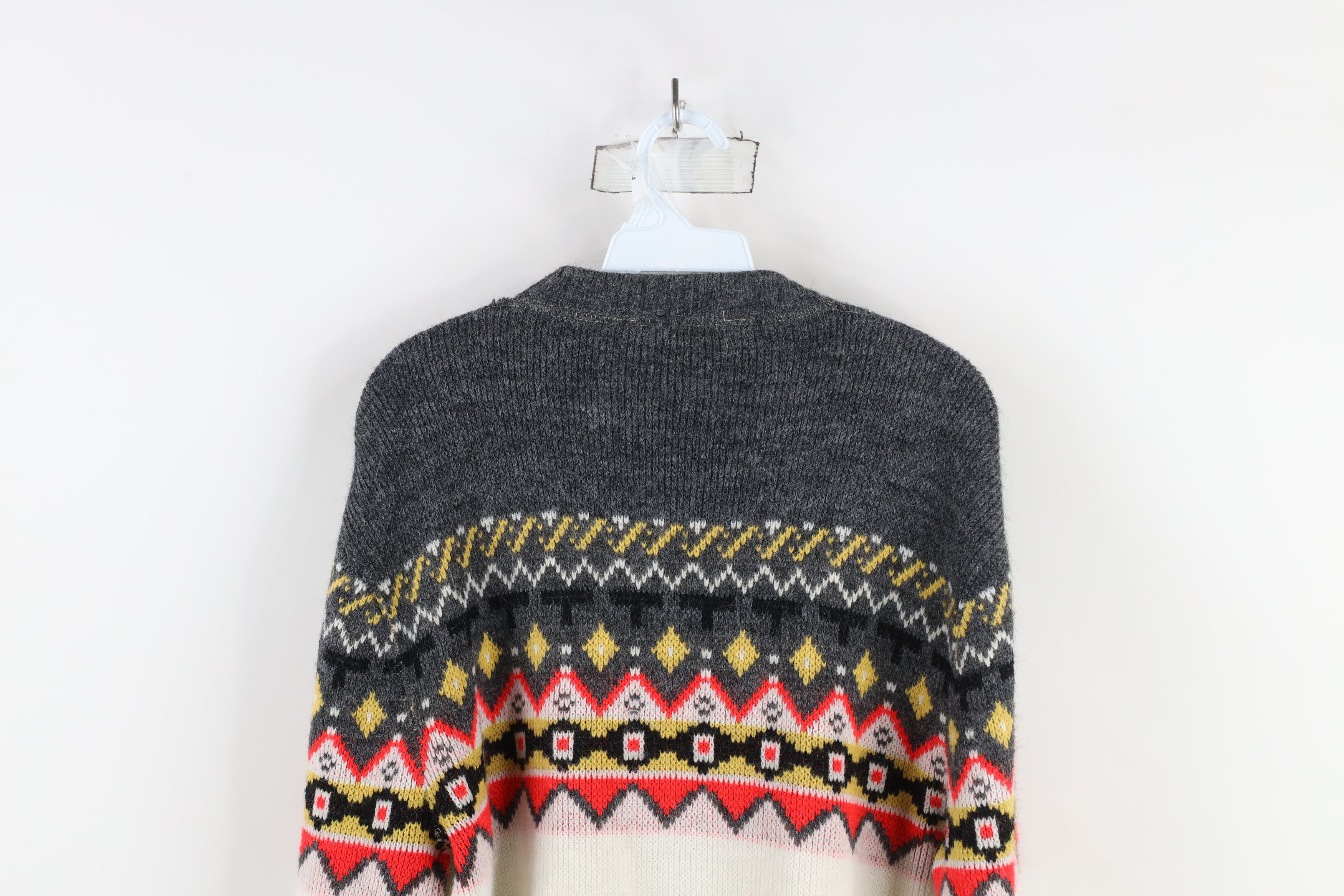 Vintage Vintage 70s Mid Century Modern MCM Fair Isle Knit Sweater Size L / US 10 / IT 46 - 12 Thumbnail