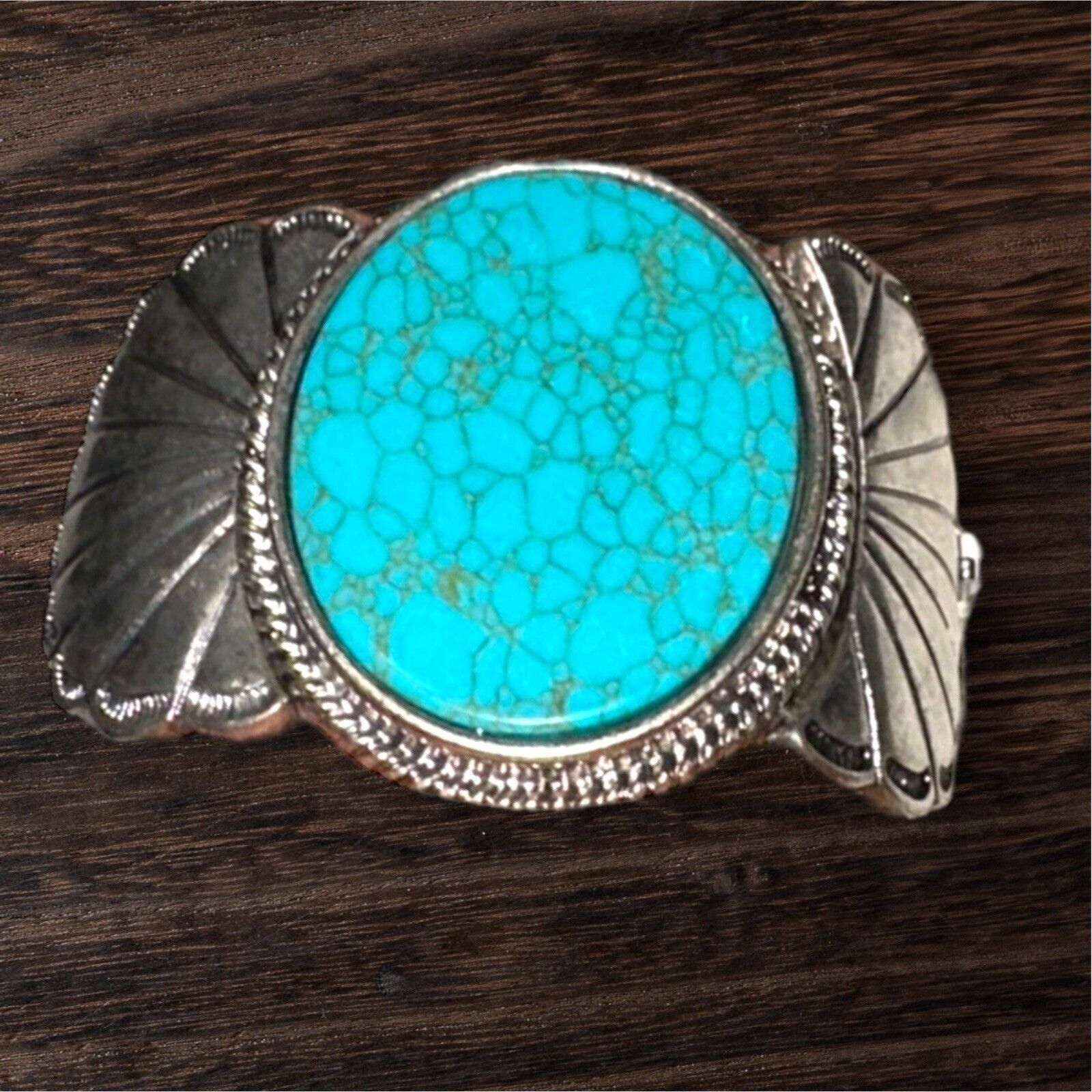 Other Blue Turquoise Silver Western Southwest Stretch Bracelet Ran Size ONE SIZE - 14 Thumbnail
