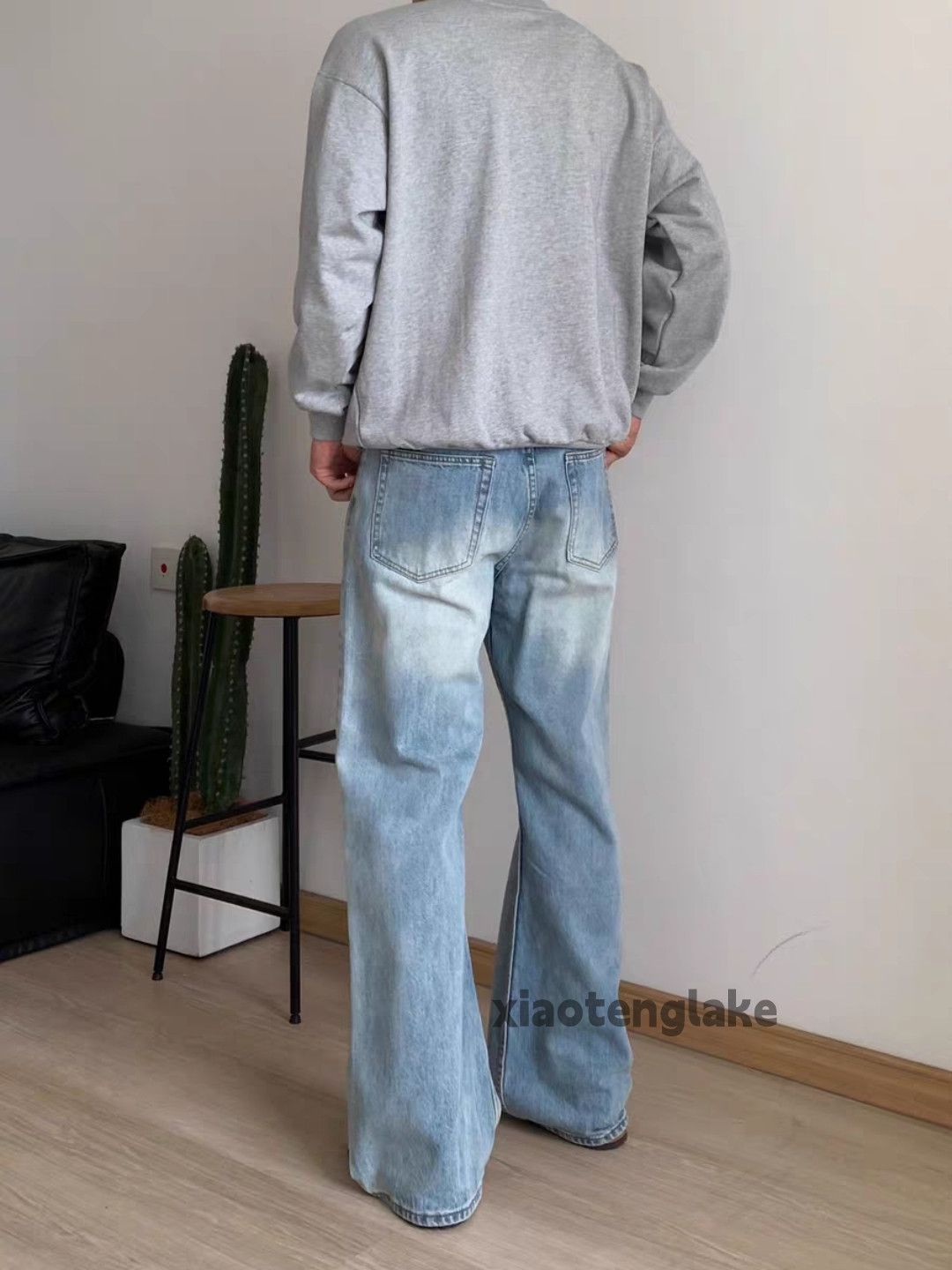 Jean × Vintage washed faded cleanfit yuppie loose baggy jeans Size US 30 / EU 46 - 6 Thumbnail