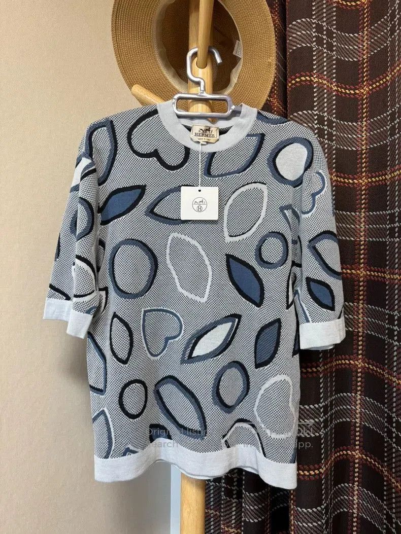 Hermes Linen Cotton Short Sleeve Tee.
