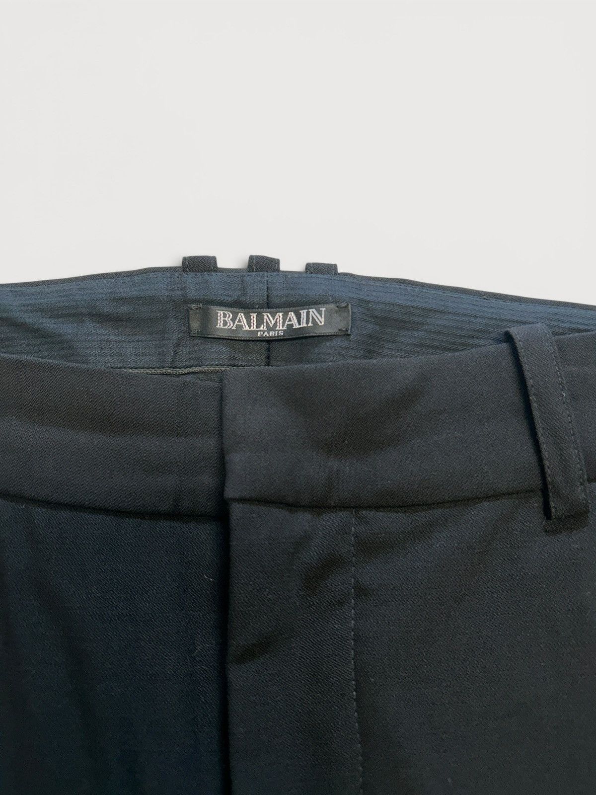 Balmain FW2018 Metallic Panel Zipped Tuxedo Wool Trousers Size US 30 / EU 46 - 5 Thumbnail