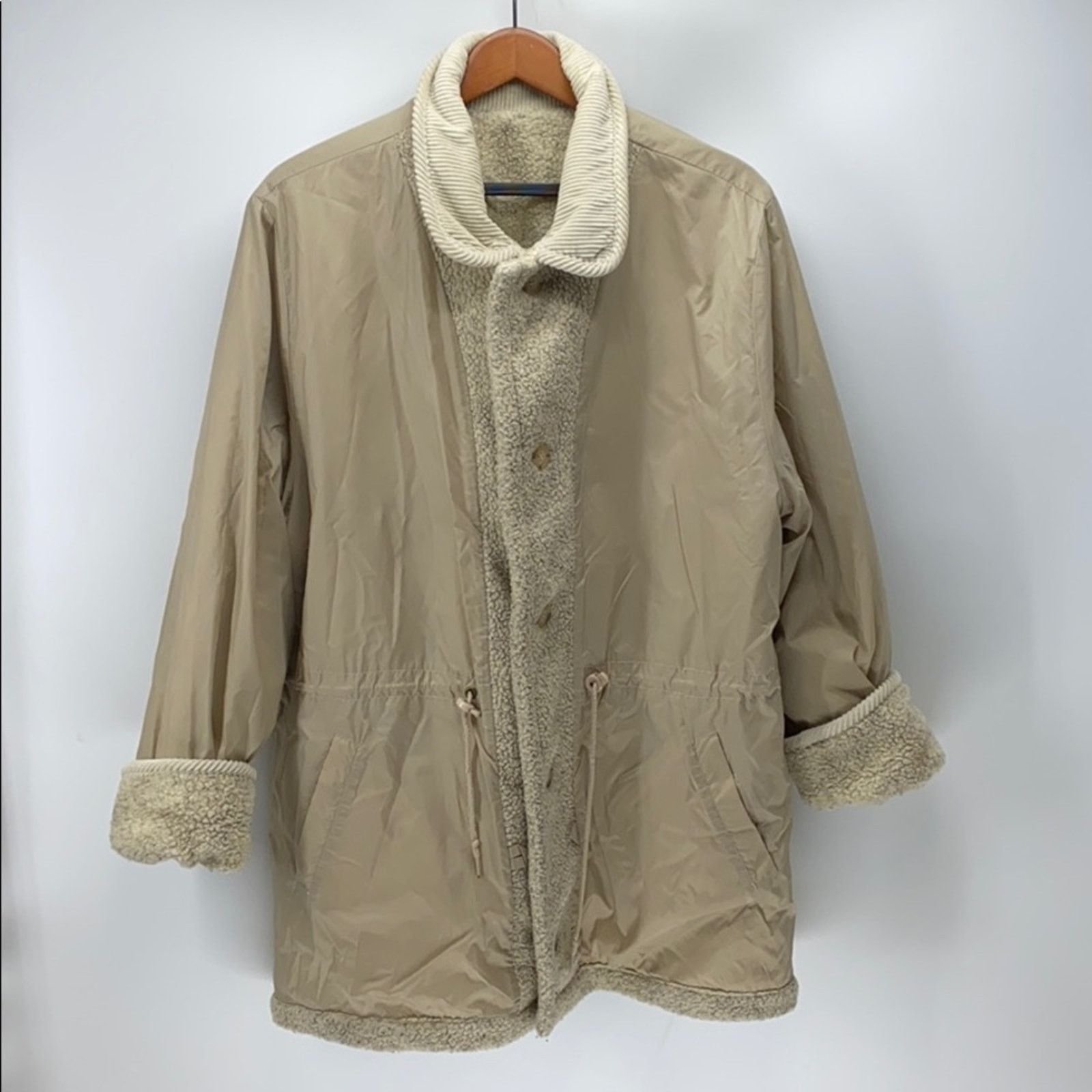 Vintage Carlo Briani Sherpa Reversible Anorak Jacket cabin sz xl Size XL / US 12-14 / IT 48-50 - 7 Thumbnail