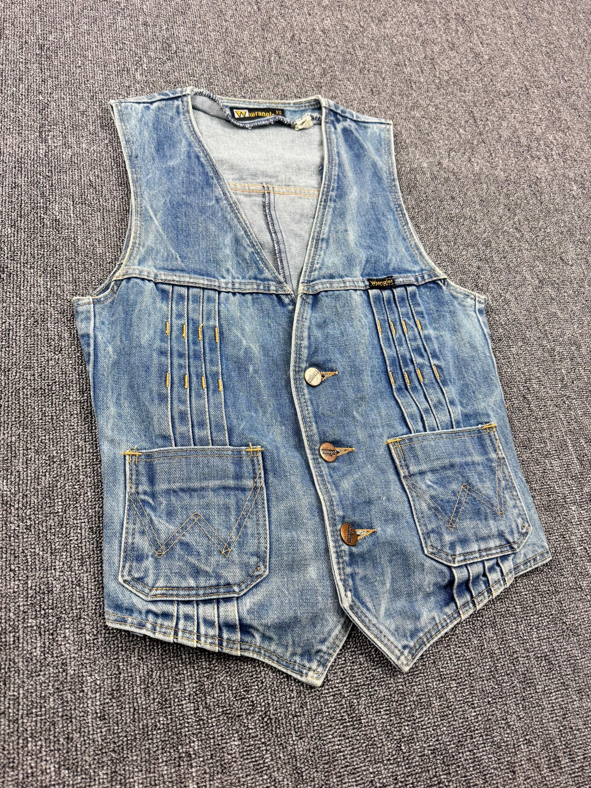 Vintage × Wrangler Vintage 80s Wrangler Denim Vest Jacket Size US XXS / EU 40 - 4 Thumbnail