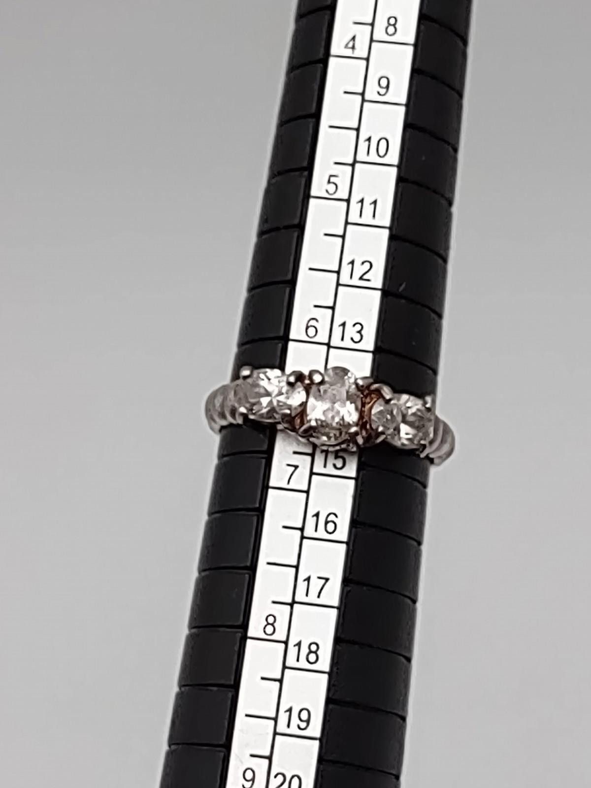 The Unbranded Brand 925 CZ 3 Stone Ring Size 6.5 Sterling Silver Size ONE SIZE - 3 Thumbnail