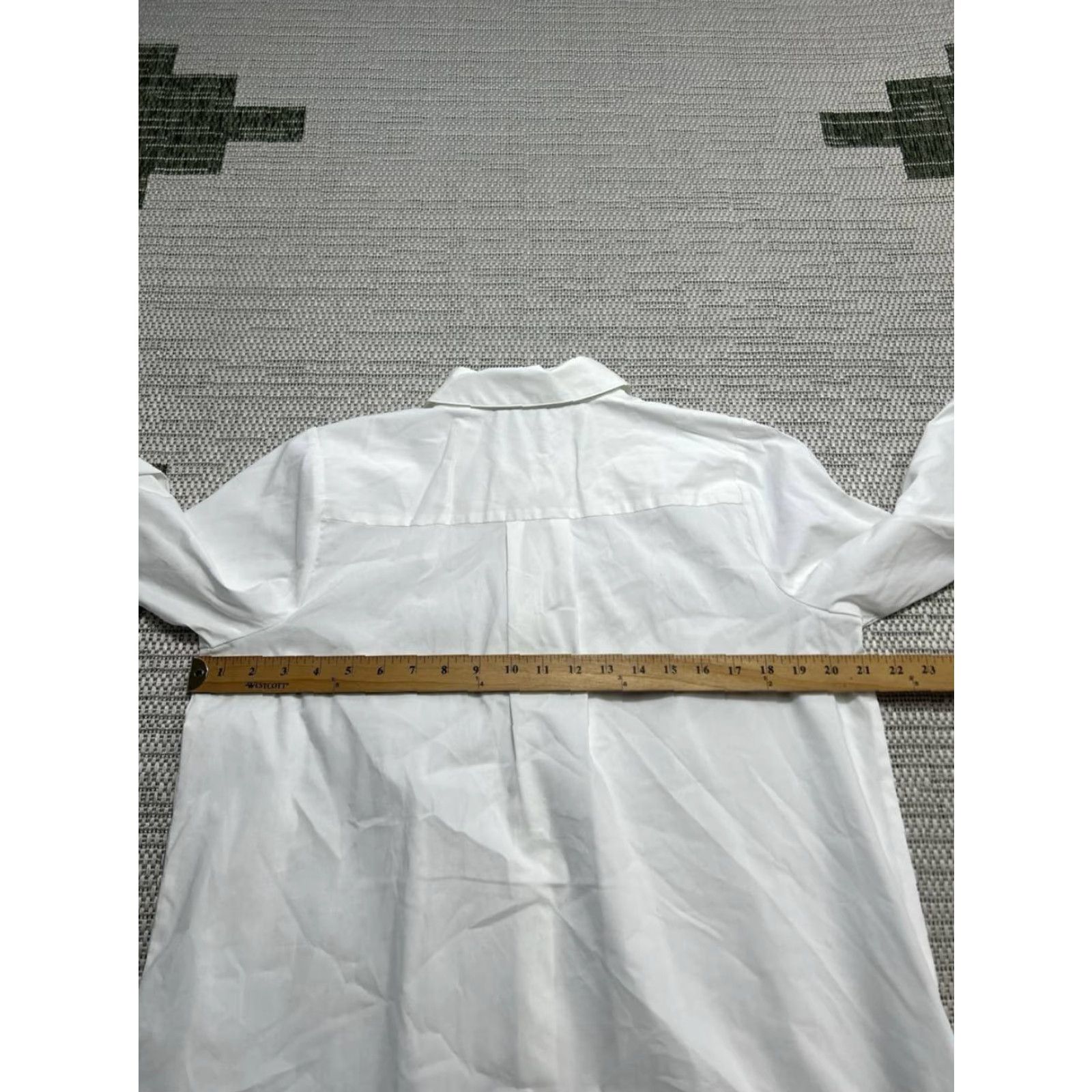 J. Jill J Jill Shirt Womens Medium White Stretch Jewel Crystal Buttons Button Up Top Size M / US 6-8 / IT 42-44 - 6 Thumbnail