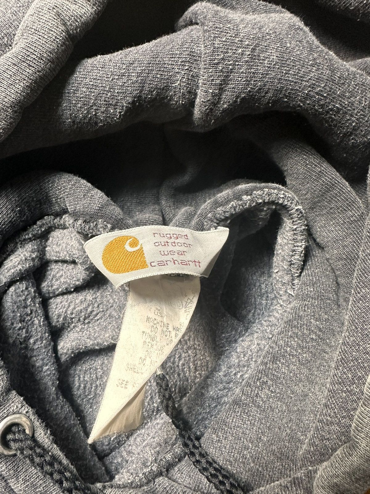 Carhartt × Vintage Vintage Faded Carhartt Script Logo Hooded Sweatshirt Size US L / EU 52-54 / 3 - 8 Thumbnail