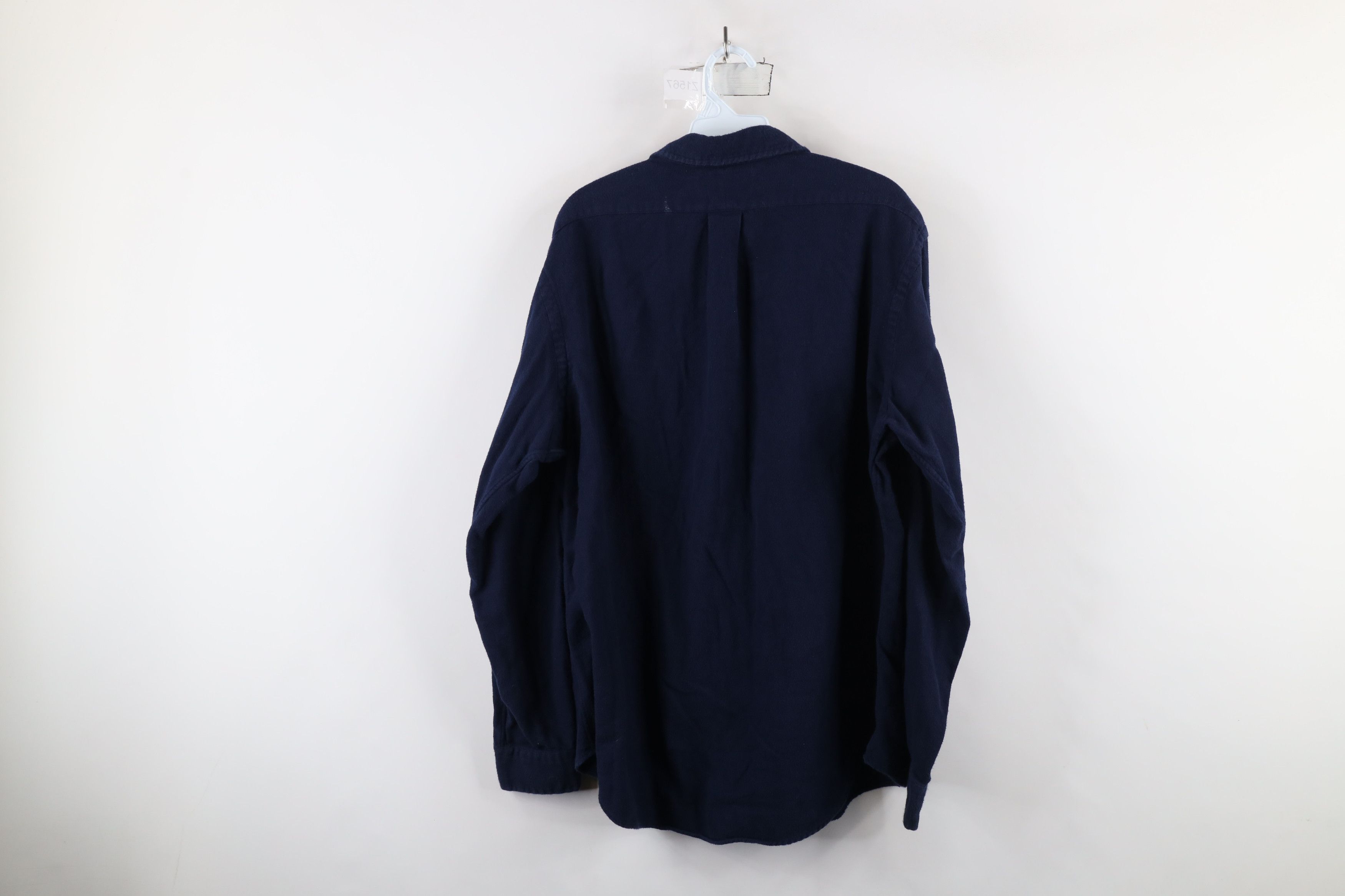 Polo Ralph Lauren Vintage 90s Ralph Lauren Flannel Collared Button Shirt Blue Size US XL / EU 56 / 4 - 11 Thumbnail