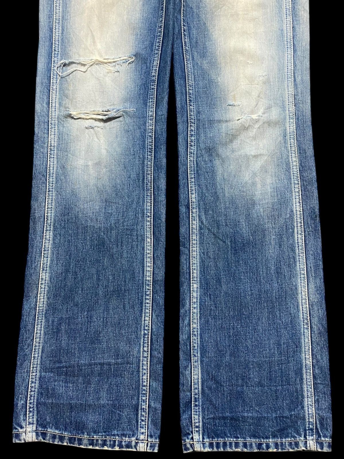 Hysteric Glamour Vintage Pepe Fade Wash Little Bootcut Style Distressed Jeans Size US 29 - 5 Thumbnail