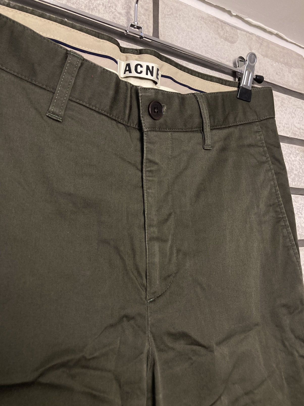 Acne Studios × Vintage Acne Studios Khaki Rog Satin Pants Size US 32 / EU 48 - 3 Thumbnail