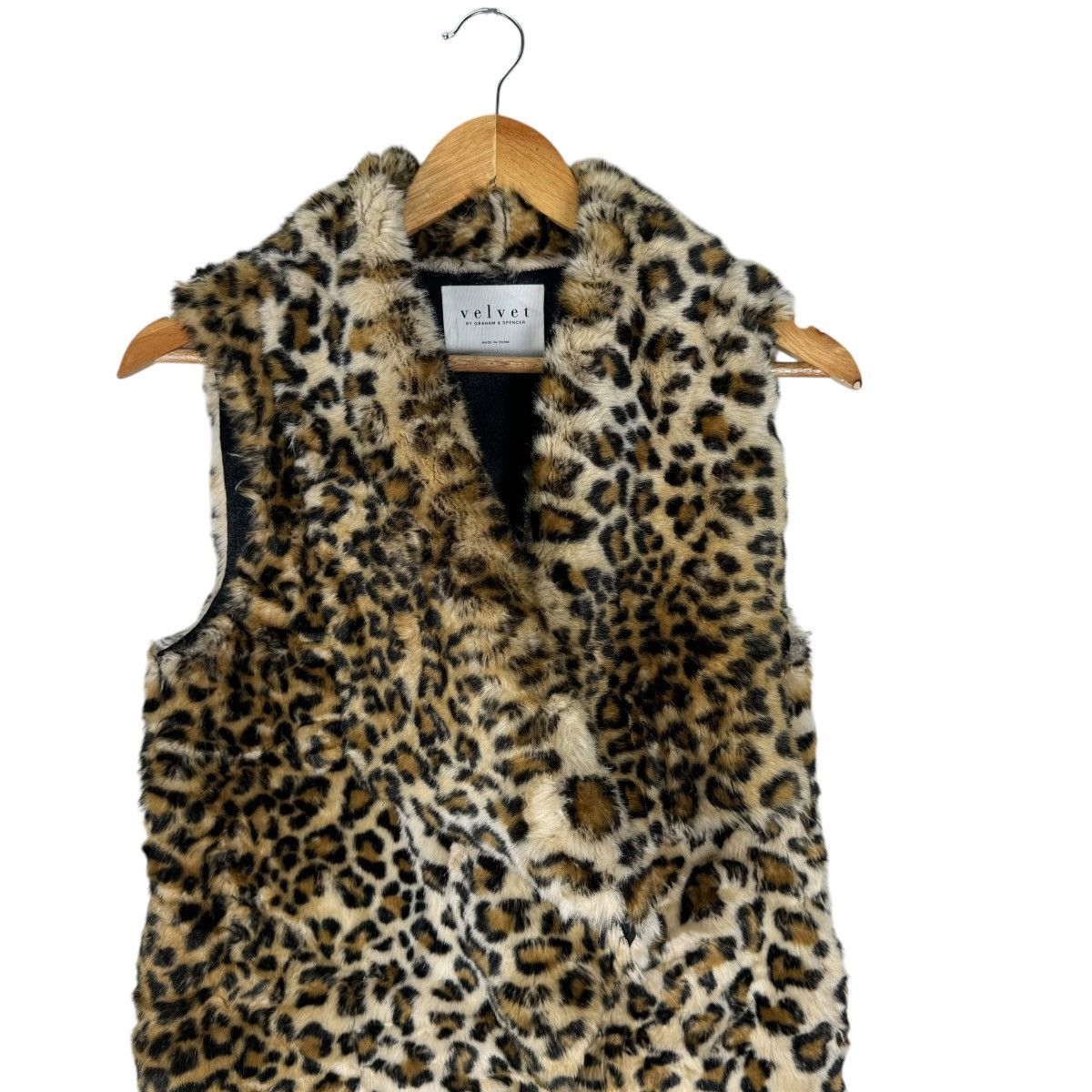 Japanese Brand × Velvet 🌟GRAHAM SPENCER LEOPARD VEST JACKET Size XS / US 0-2 / IT 36-38 - 2 Thumbnail
