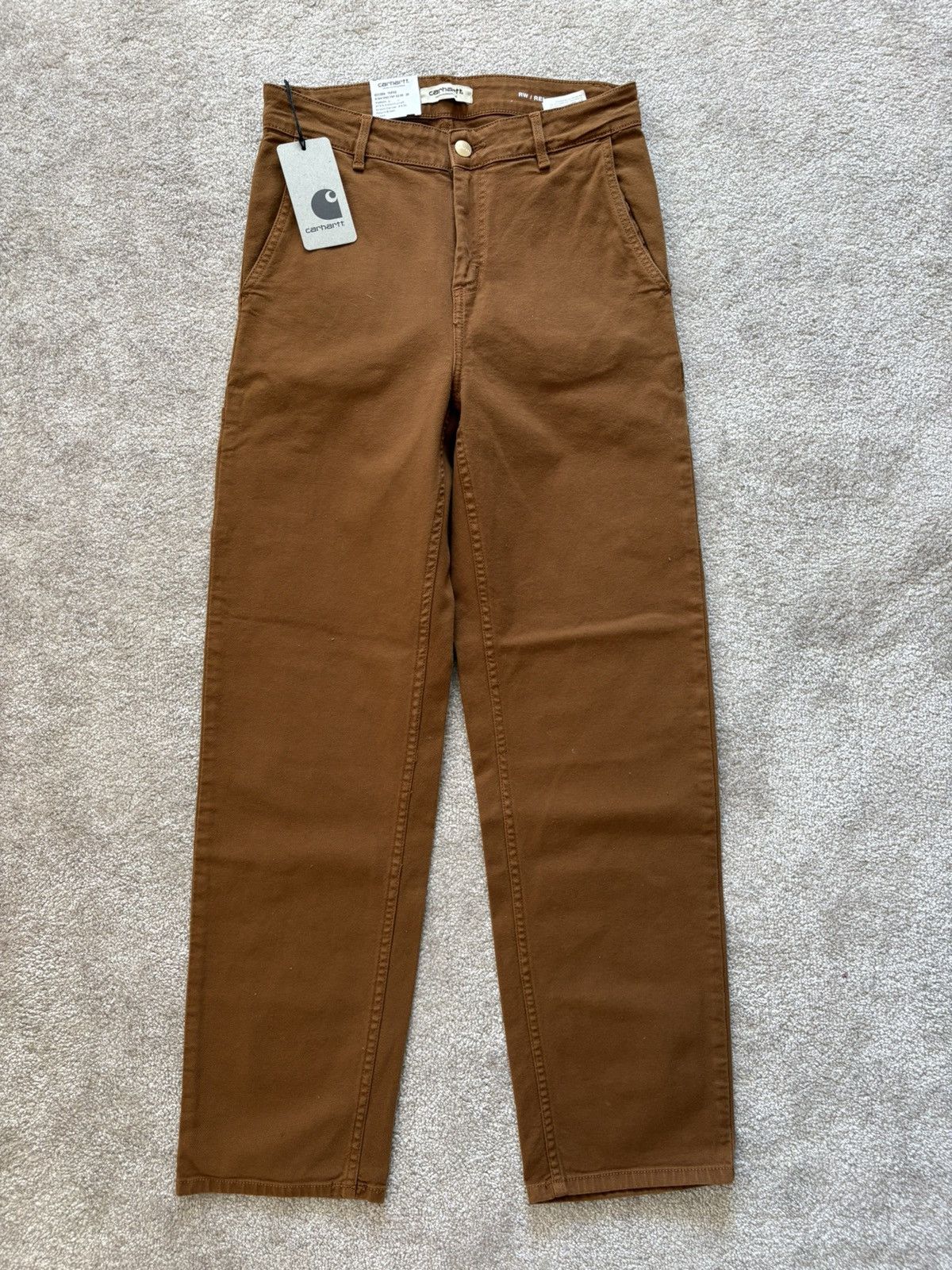 Carhartt Wip Carhartt WIP W’ Pierce Pant Straight – Deep H Brown Rinsed Size 25" / US 0 / IT 36 - 3 Thumbnail