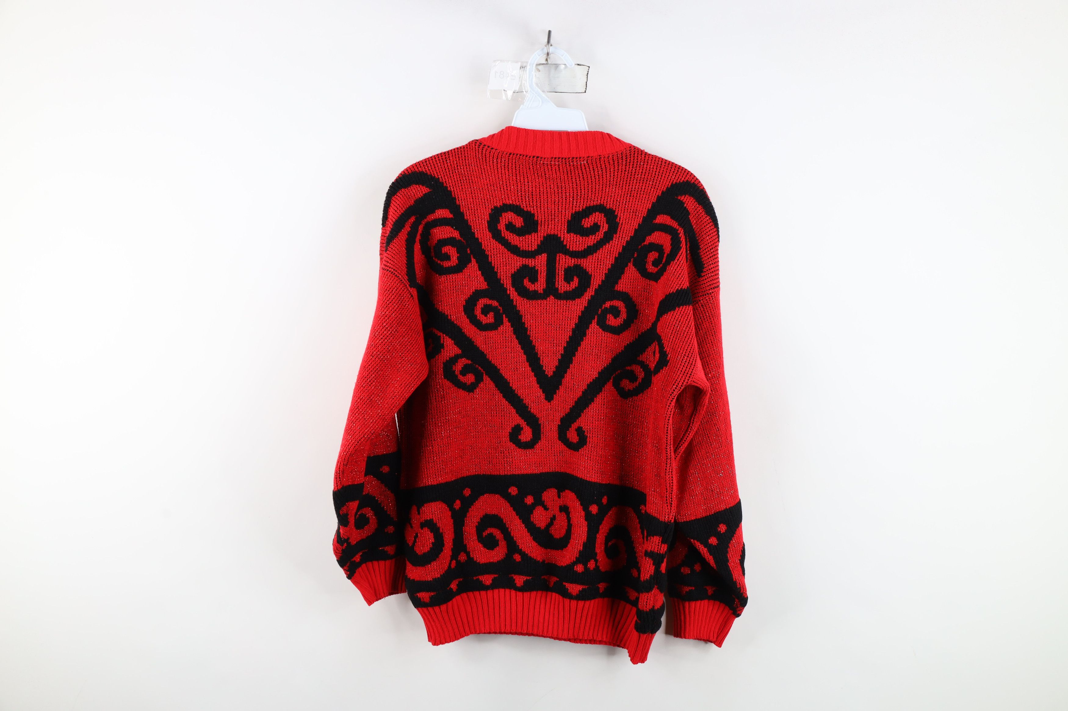 Vintage Vintage 90s Streetwear Geometric Metallic Knit Sweater USA Size M / US 6-8 / IT 42-44 - 11 Thumbnail