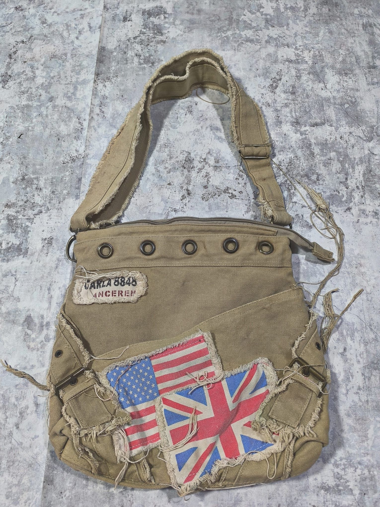 Hysteric Glamour grunge army distressed raf simons style shoulder tote bag Size ONE SIZE - 1 Thumbnail