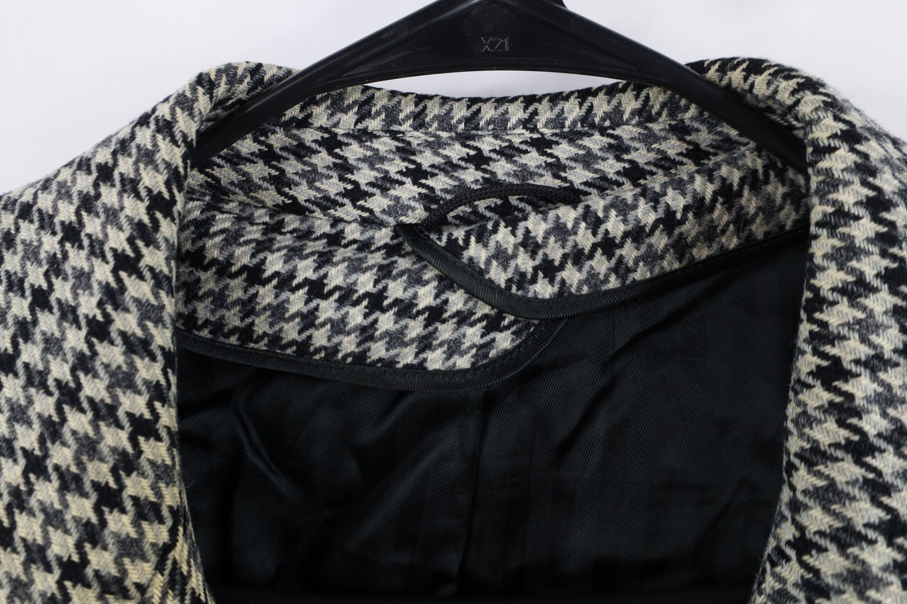 Vintage Vintage 50s Rockabilly Wool Houndstooth Overcoat Jacket USA Size US XL / EU 56 / 4 - 8 Thumbnail