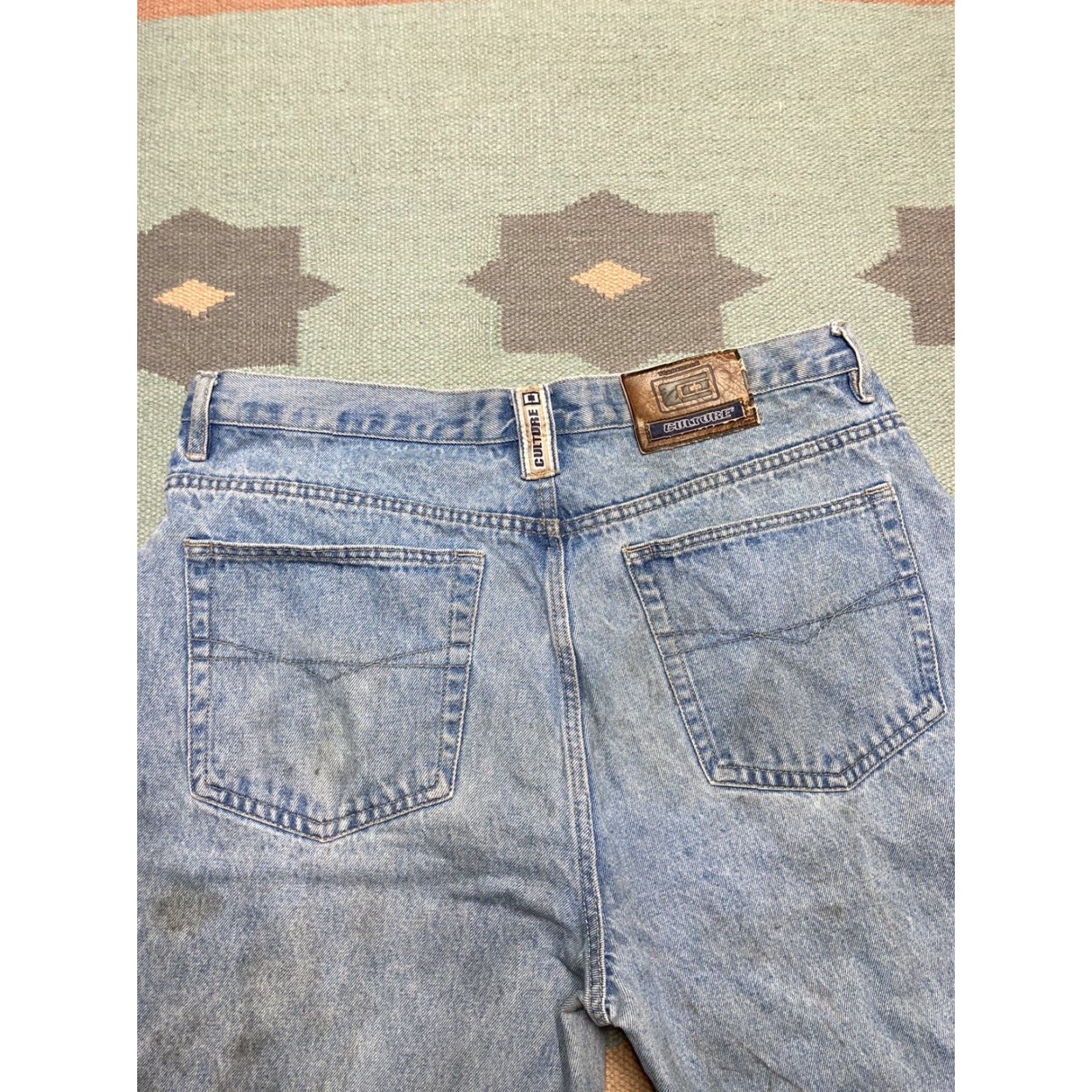 Vintage VINTAGE Culture Jeans Men 36x31 Blue Distressed Wide-Leg Grunge Skater 90s 2000s Jeans Size US 36 / EU 52 - 6 Thumbnail