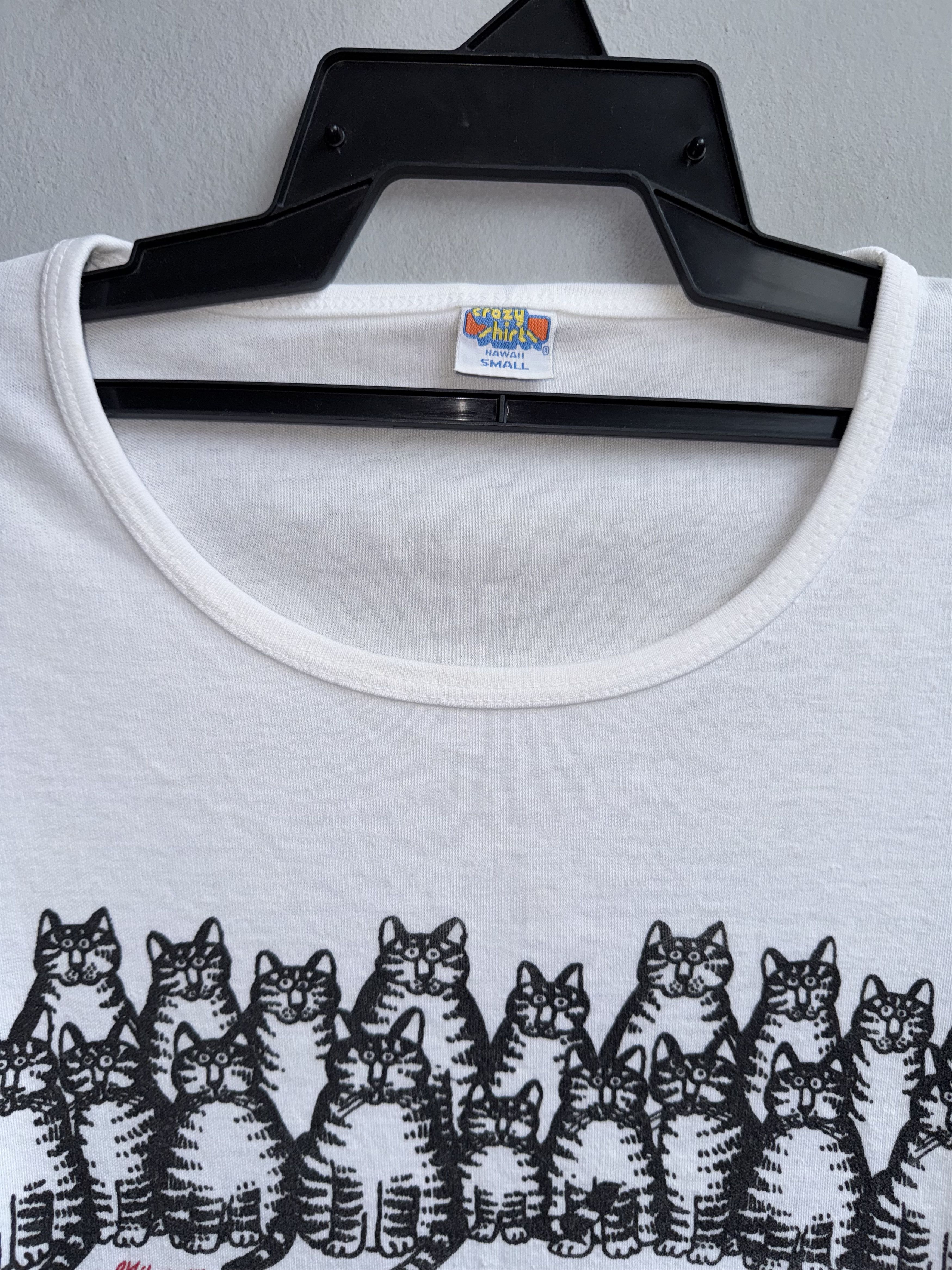 Vintage Cats Full Print 1975's Vintage Crazy Shirt Size S / US 4 / IT 40 - 2 Thumbnail