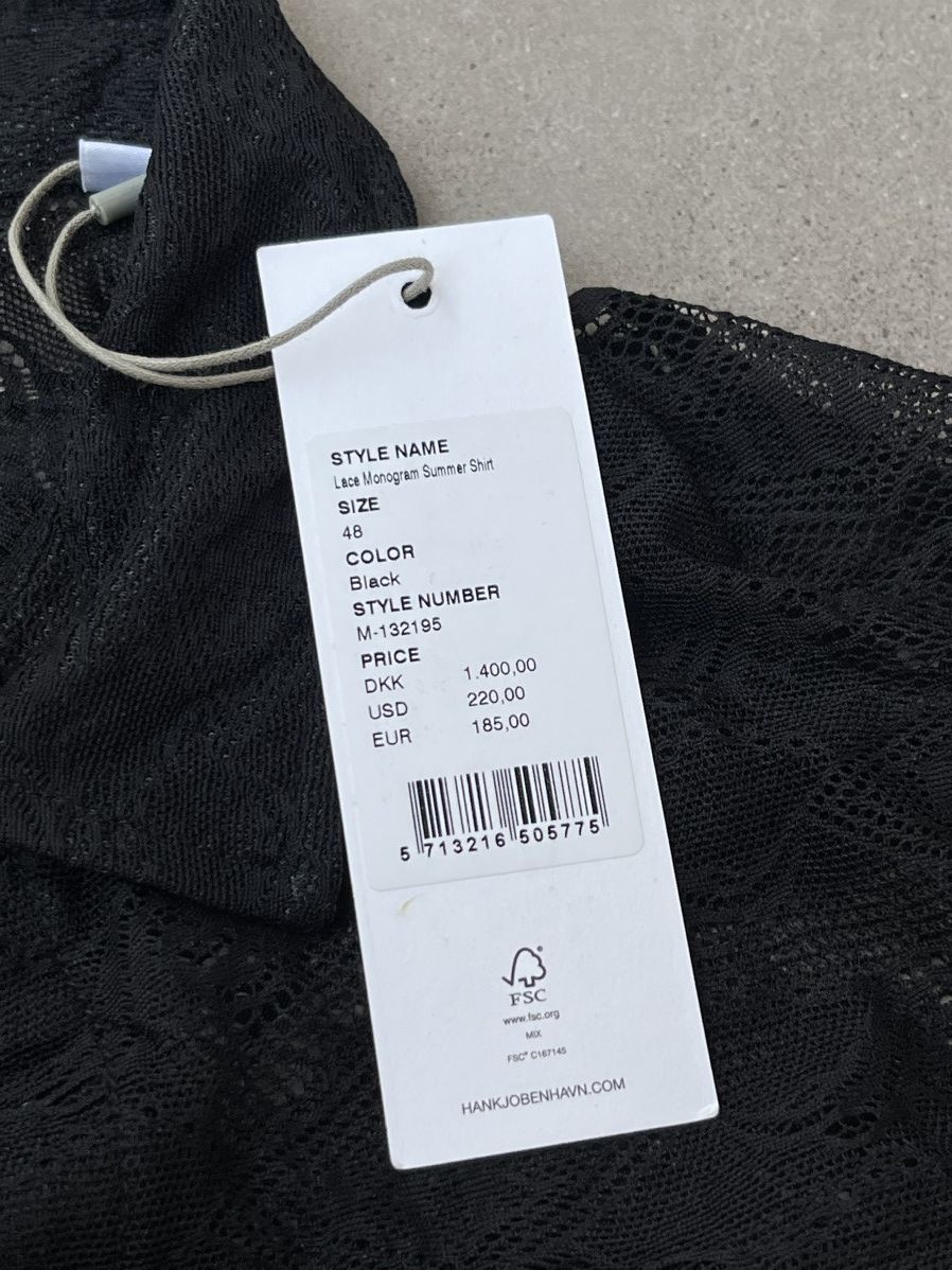 Han Kjobenhavn !DS! SS23 Han Kjobenhavn Lace Monogram Black Summer Shirt Size US M / EU 48-50 / 2 - 23 Thumbnail