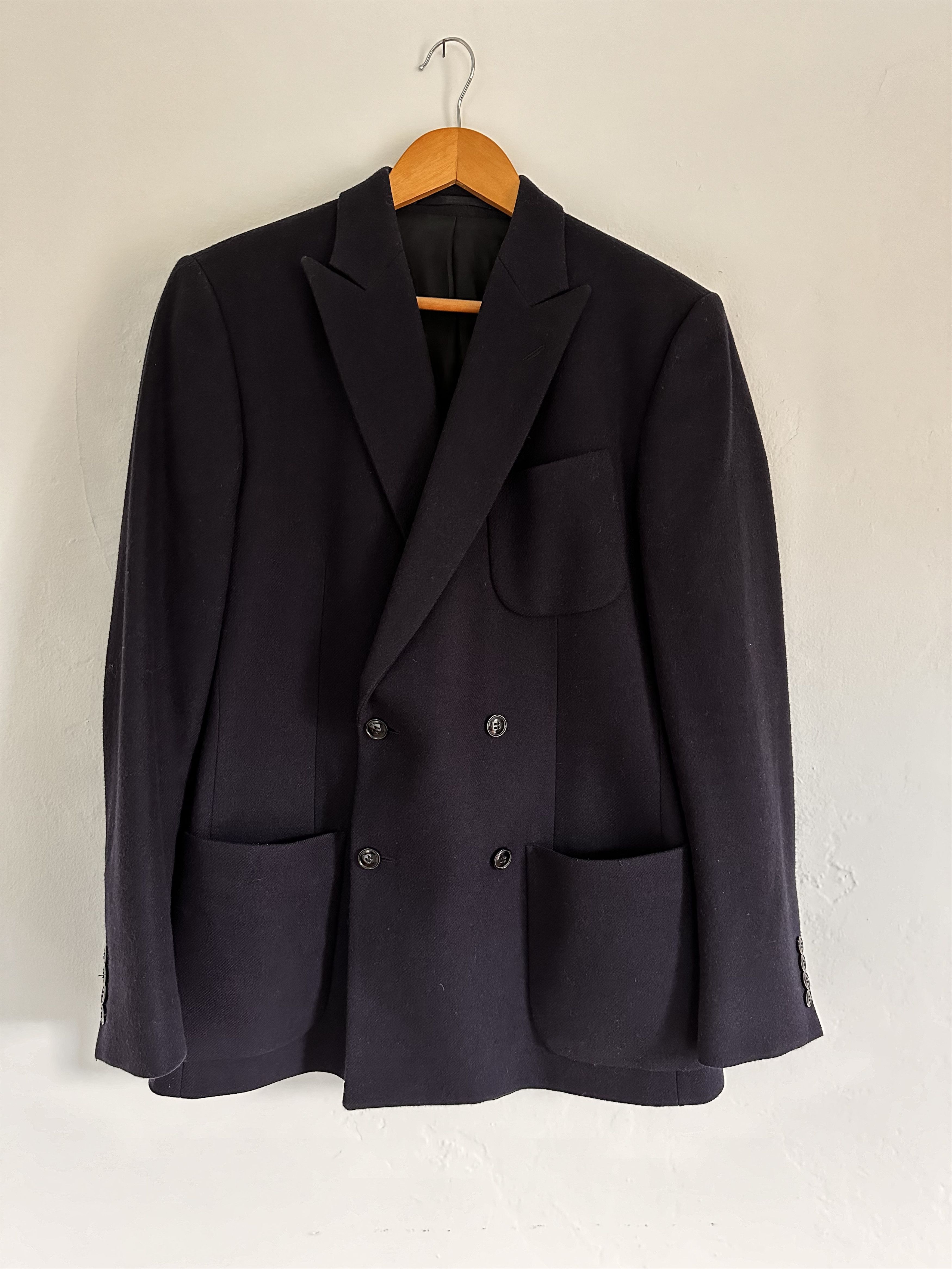 image of Reiss Navy Double Breasted Blazer, Men's (Size 38R)