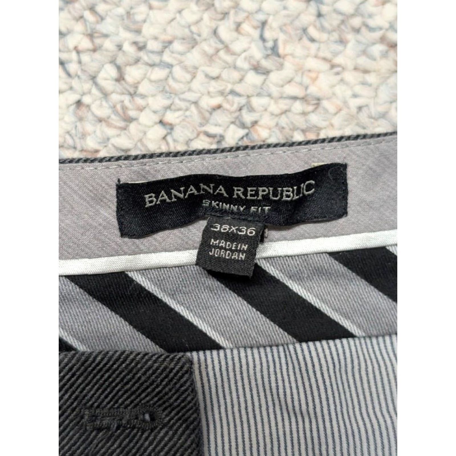 Banana Republic VINTAGE Banana Republic Dress Pants 40x36 Gray Twill Cotton SKINNY FIT Pants Mens Size US 40 / EU 56 - 4 Thumbnail