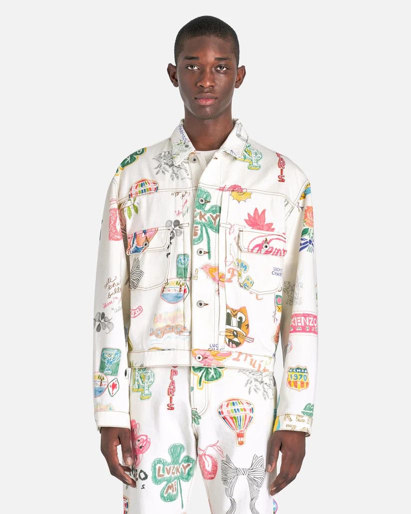 Kenzo o1s1v1r1oon0925 Denim Jacket in Multicolor Size US XL / EU 56 / 4 - 1 Thumbnail