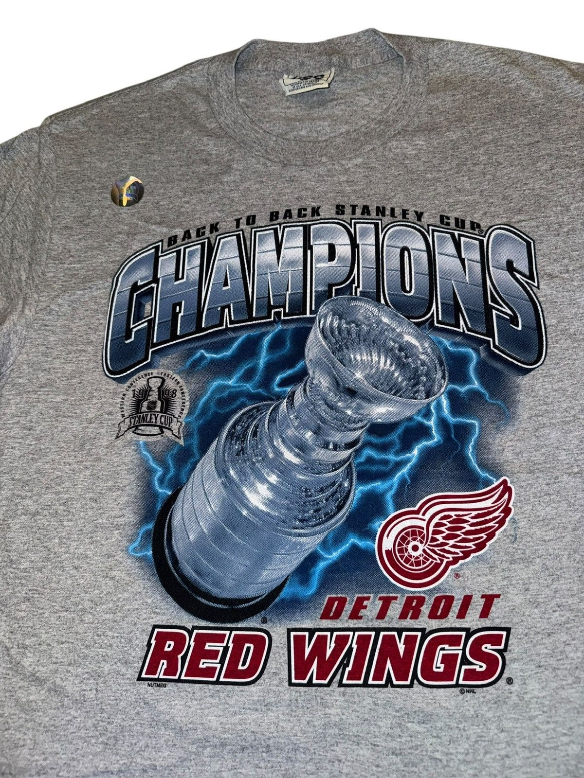 NHL vintage 1998 detroit redwings nhl championship lightning tee Size US L / EU 52-54 / 3 - 5 Thumbnail