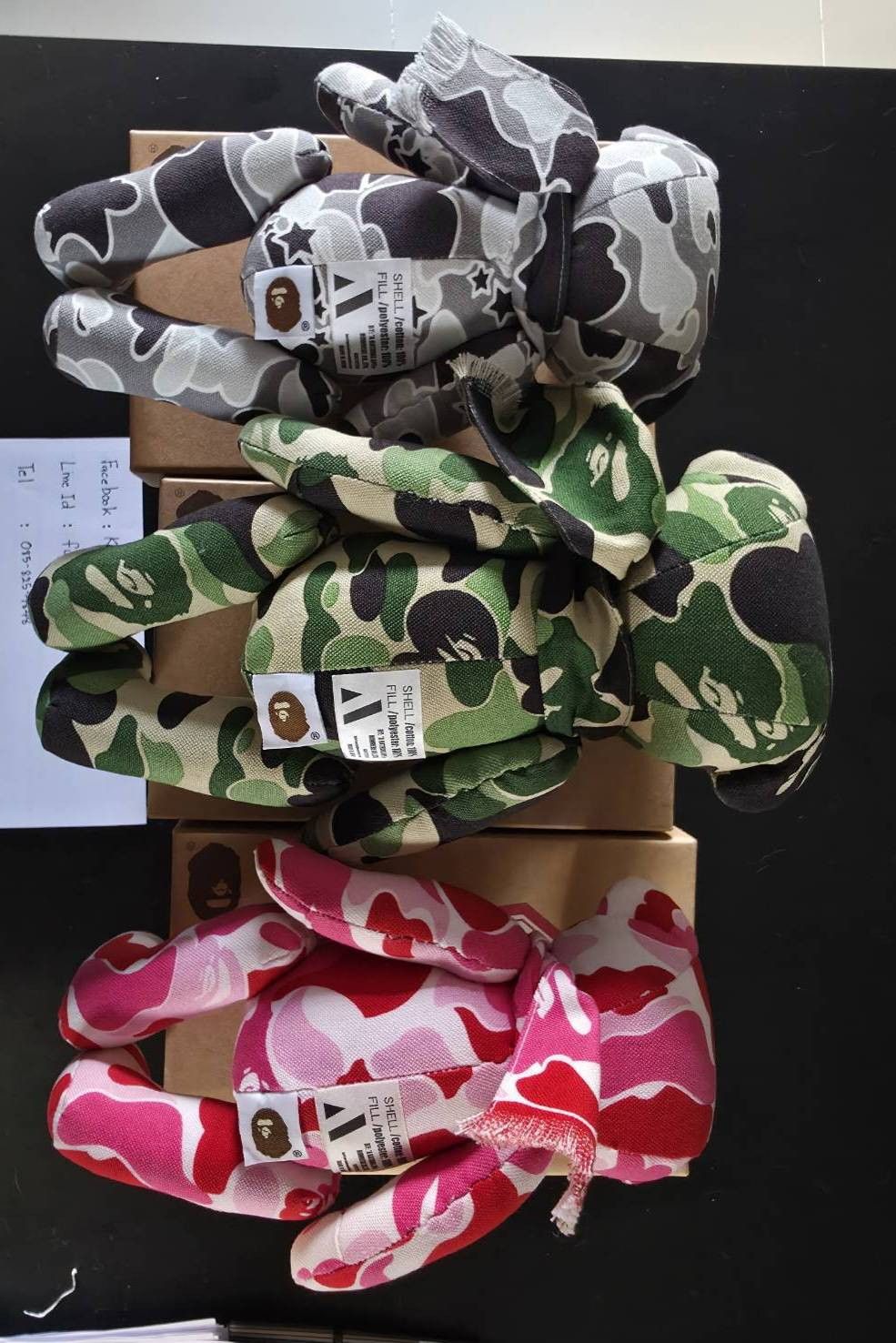 Bape A BATHING ape Bape Bear Plush dolls set for 3 Size ONE SIZE - 5 Thumbnail