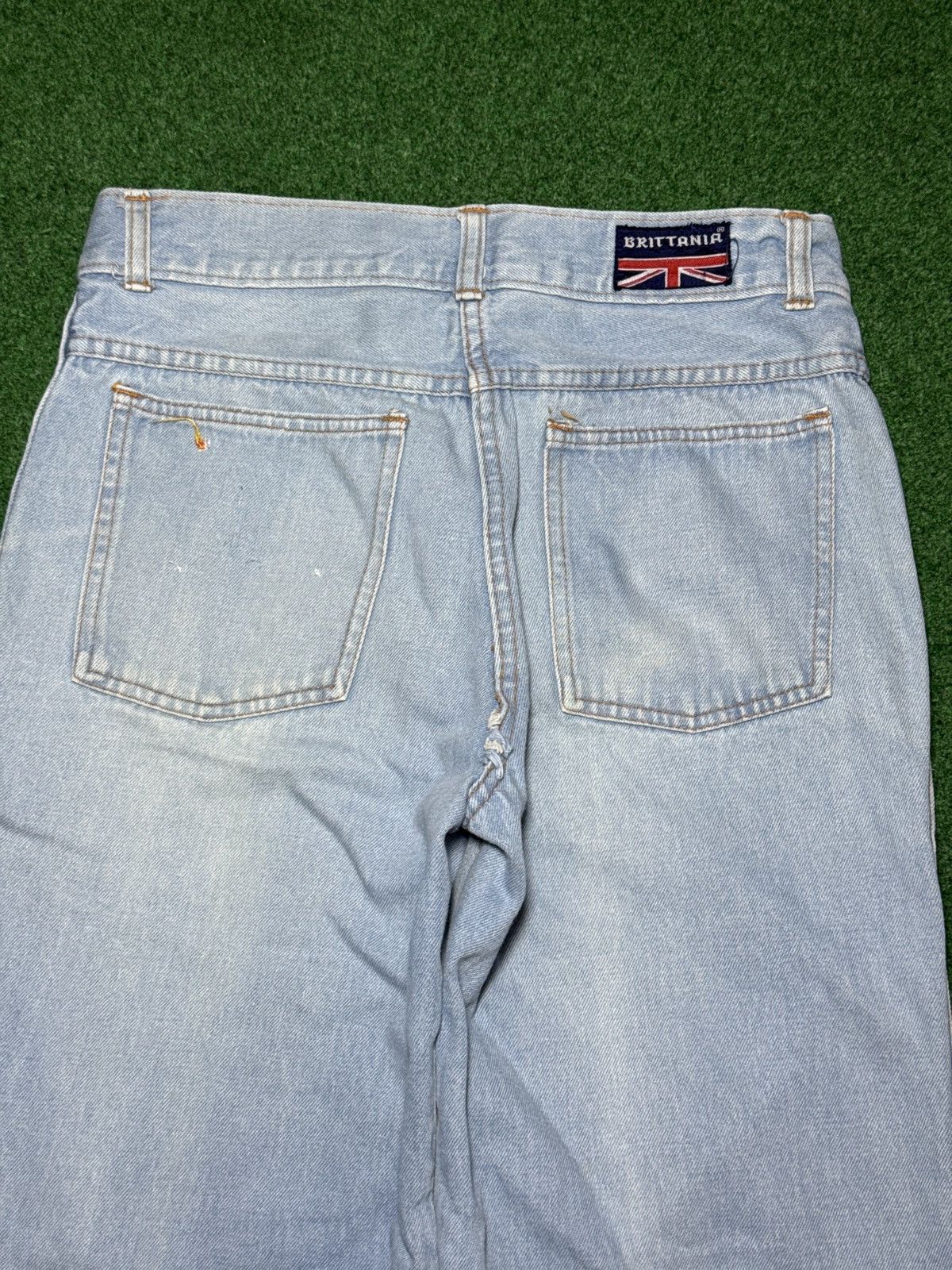 Vintage Vtg 70s Brittania Ultra Flare Bell Bottom Hippie 29x28 Jeans Size 29" - 2 Thumbnail