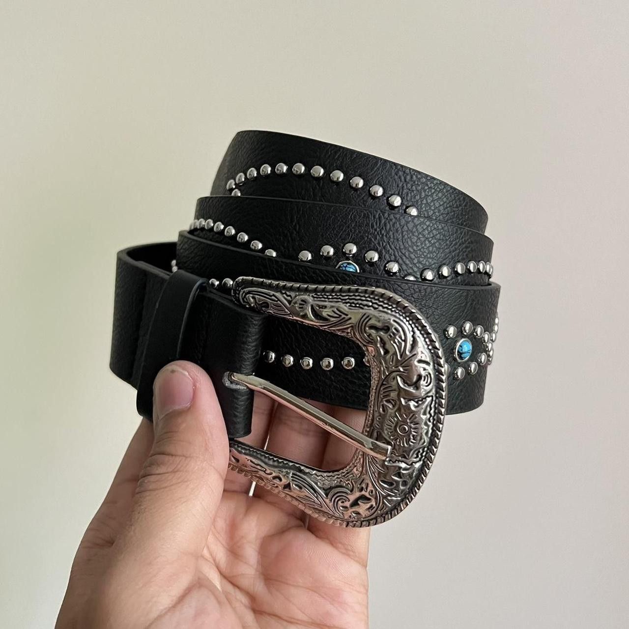 Cowboy Equipment × Vintage vintage style black american western studded design belt Size ONE SIZE - 7 Thumbnail