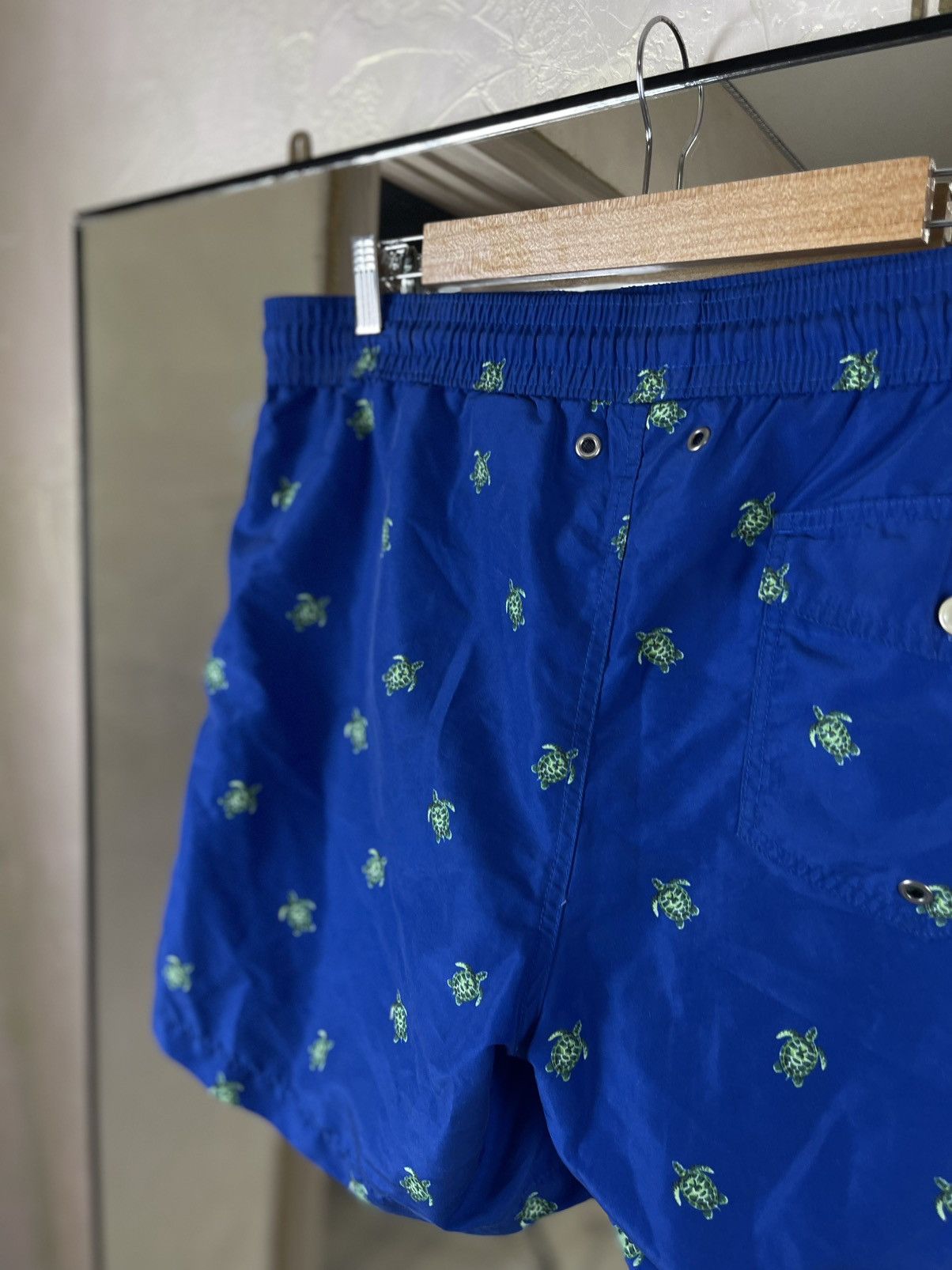 Polo Ralph Lauren Polo Ralph Lauren Turtle Motif Traveler Swim Trunks Blue Size US 32 / EU 48 - 3 Thumbnail