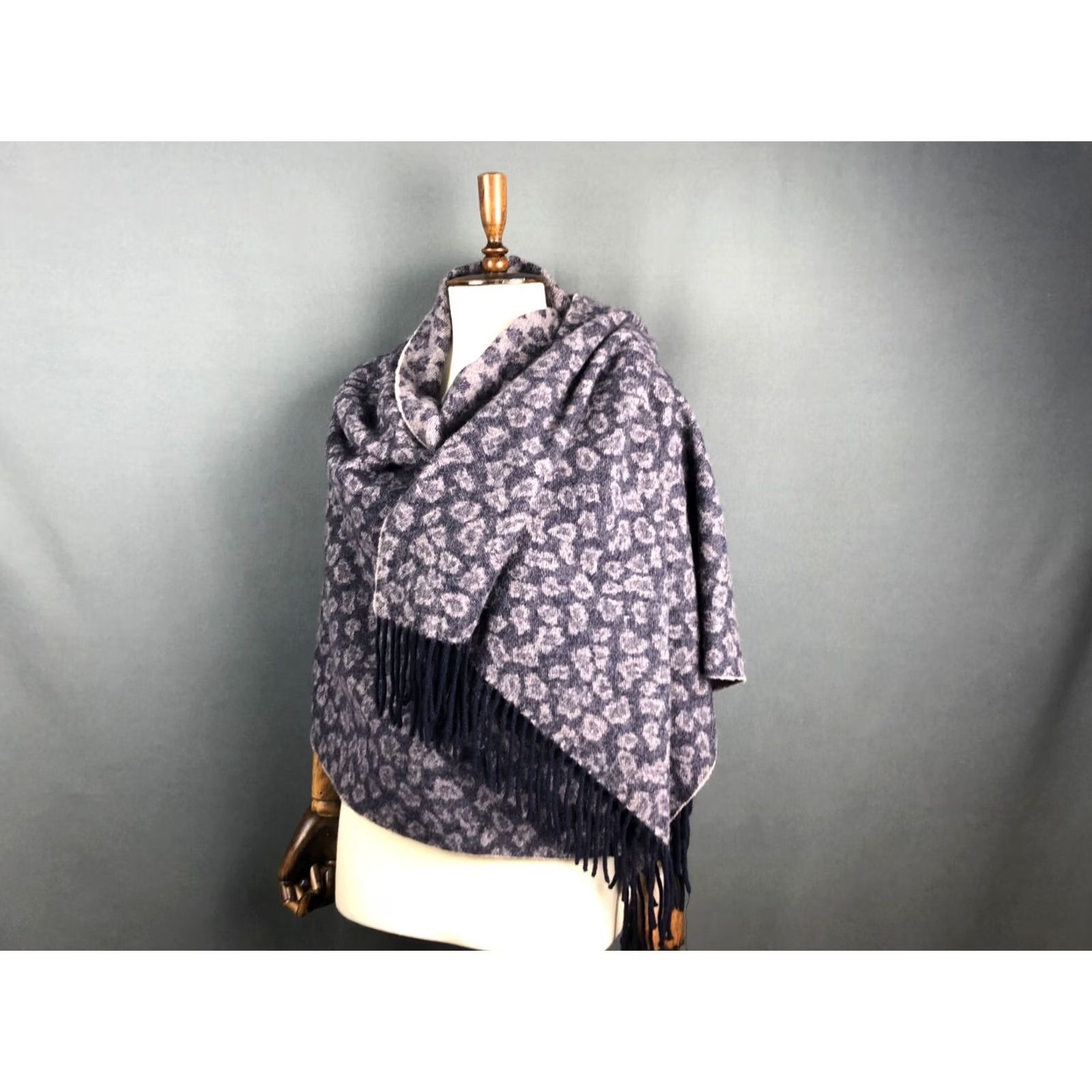 Acne Studios Acne Studios Tippet Wool Women Purple Scarf Geometric Fringe Rectangle Wool 178cm 71cm Size ONE SIZE - 6 Thumbnail