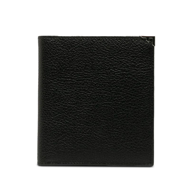 image of Salvatore Ferragamo Leather Bifold Wallet in Black, Women's