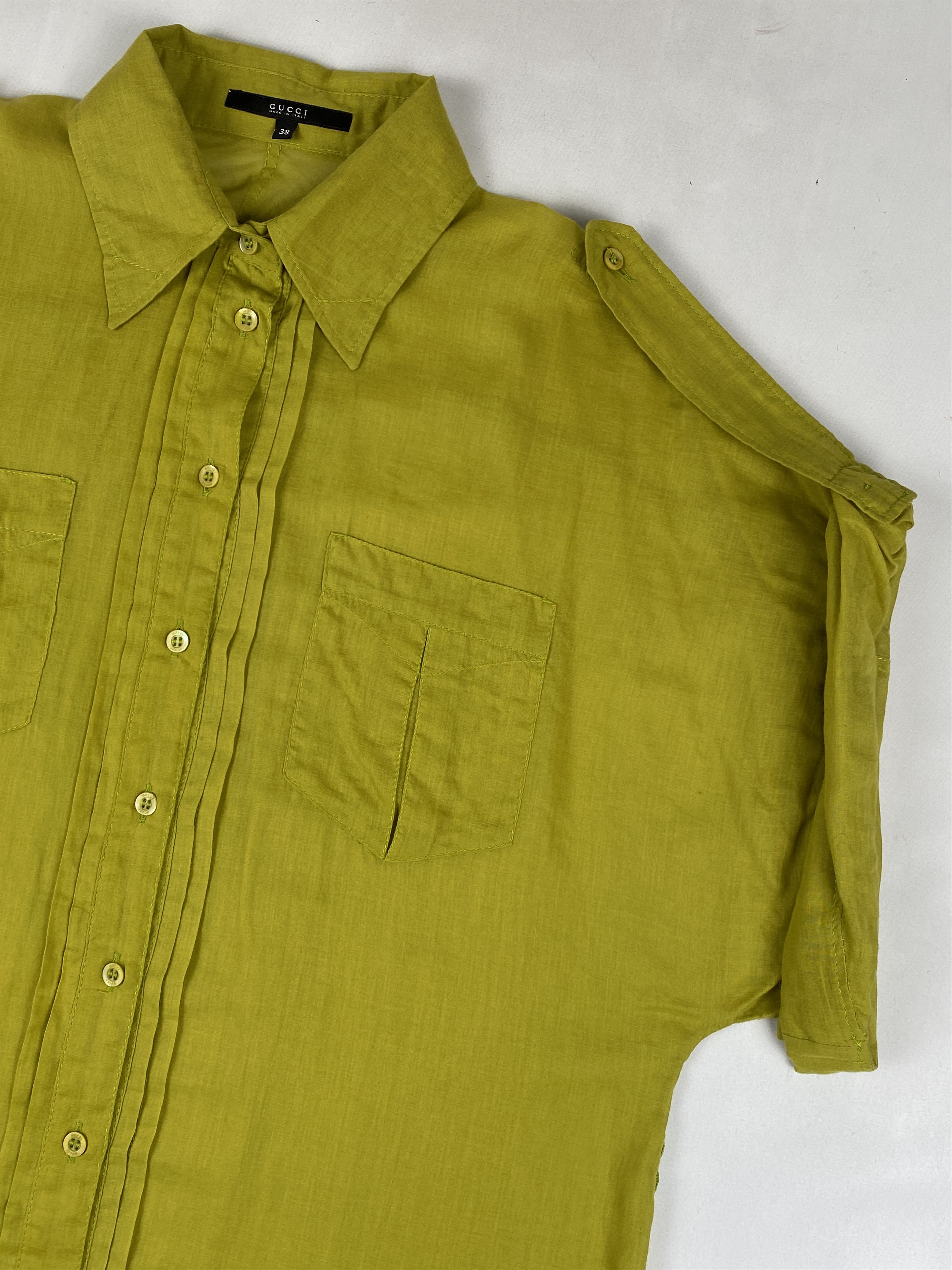 Gucci Tom Ford Womens Cuffed Sleeve Shirt Size XS / US 0-2 / IT 36-38 - 4 Thumbnail