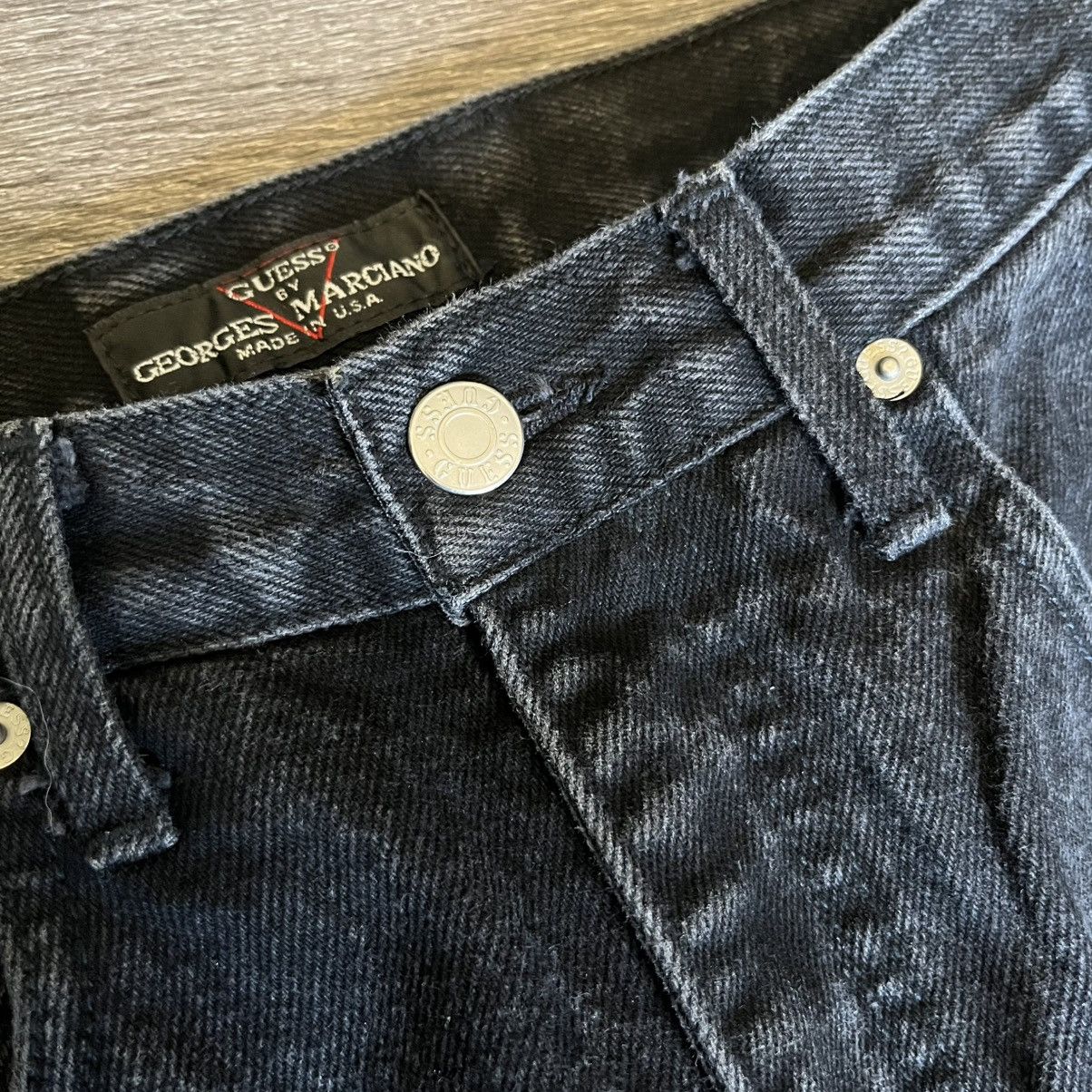 Guess Vintage 1990s Guess by Georges Marciano Black Denim Jeans Size US 28 / EU 44 - 7 Thumbnail