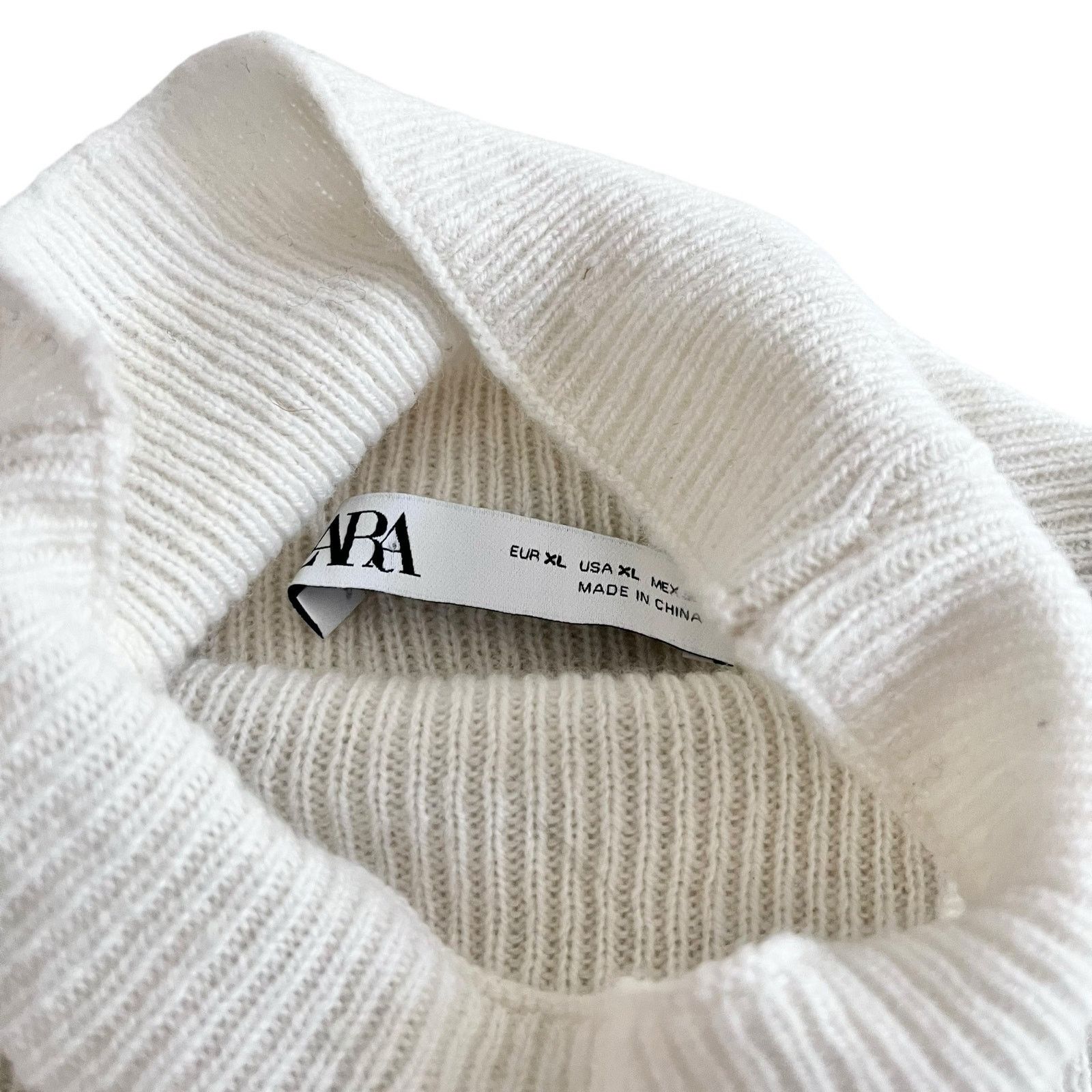 Zara Zara soft knit stripe funnel neck sweater size XL Size XL / US 12-14 / IT 48-50 - 6 Thumbnail