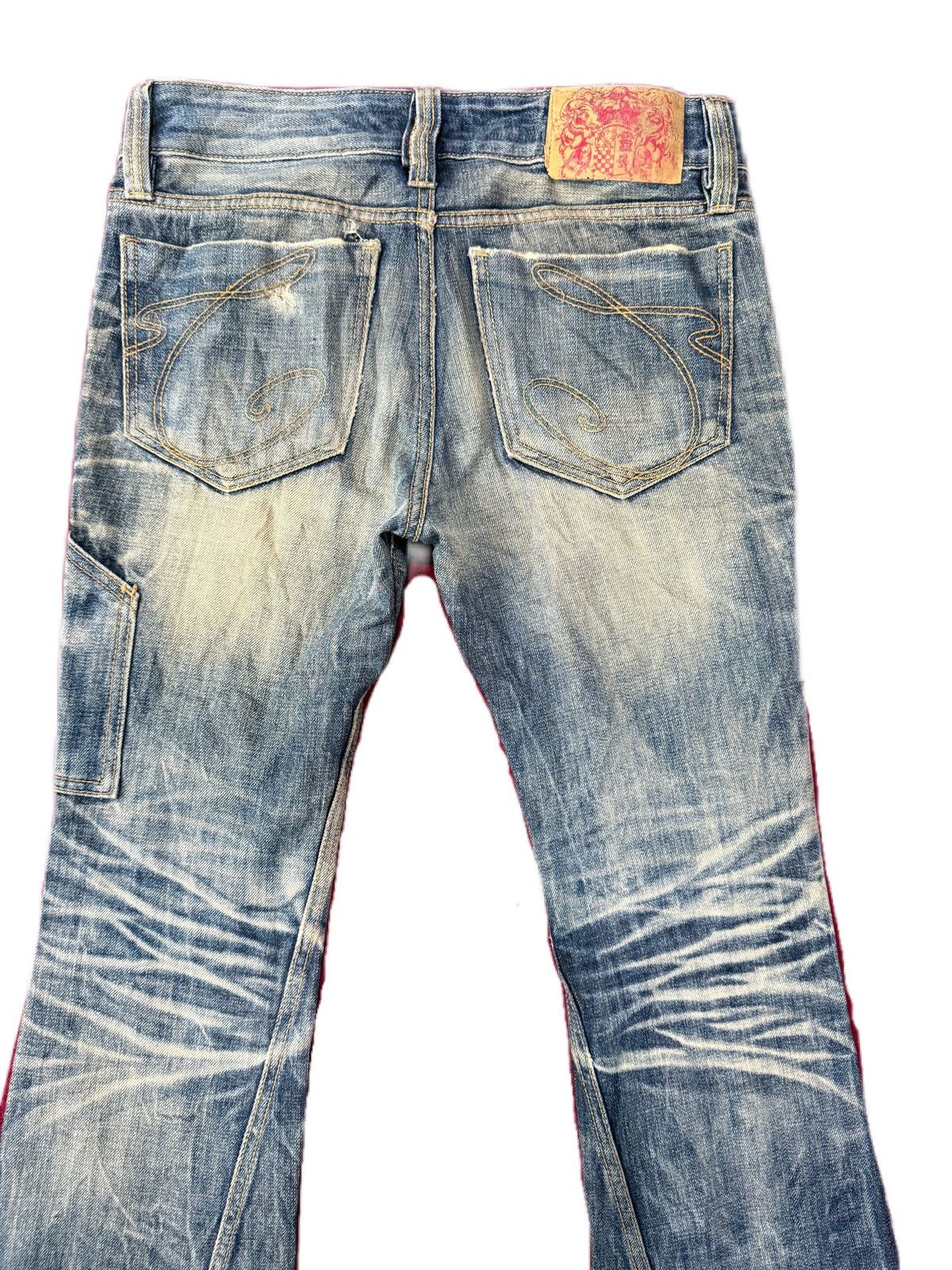 If Six Was Nine Japanese Brand Super Flare Distress Ripped Denim Canva Rare Size US 28 / EU 44 - 5 Thumbnail