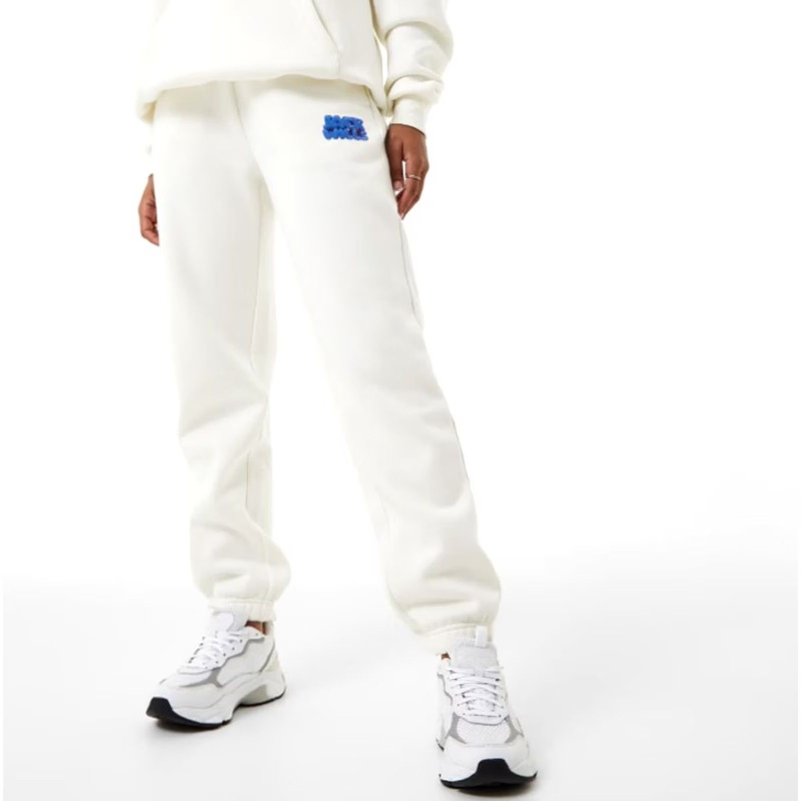 Jack Wills Jack Wills Womens Joggers White 12 UK Bubble Graphic Logo Fleece Pants Size 34" / US 12 / IT 48 - 2 Thumbnail