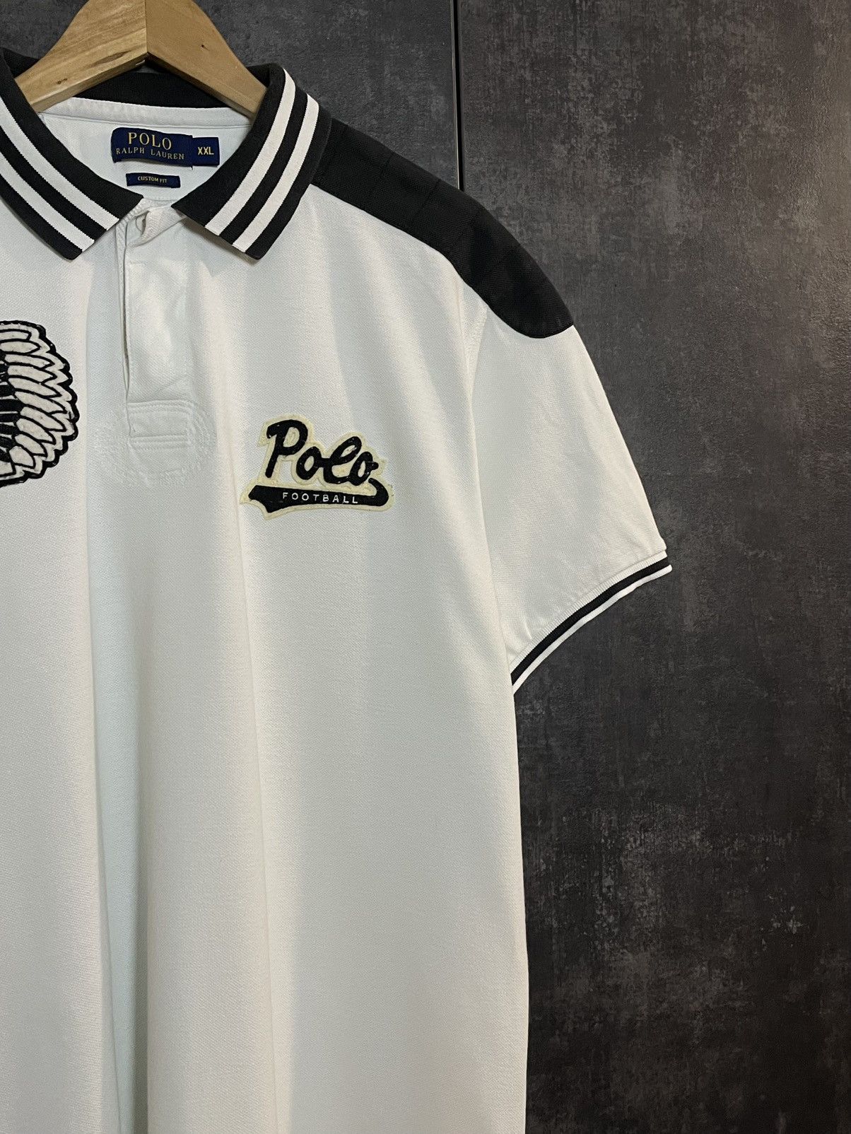 Polo Ralph Lauren Vintage Polo Ralph Lauren Football Rugby Polo T-shirt RRL Size US XXL / EU 58 / 5 - 4 Thumbnail