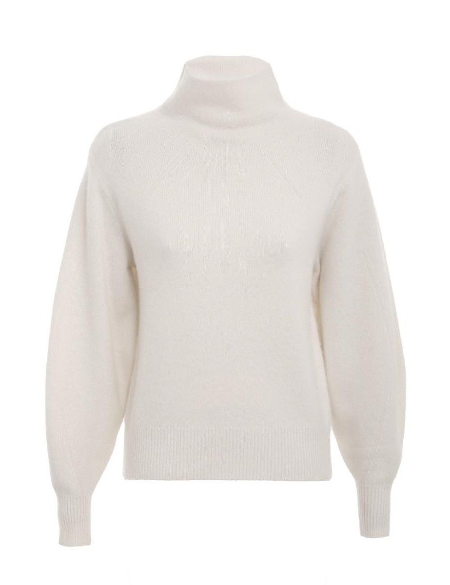 Zimmermann oc11z0425 Lyrical Brushed Wool Sweater in Cream Size M / US 6-8 / IT 42-44 - 2 Thumbnail