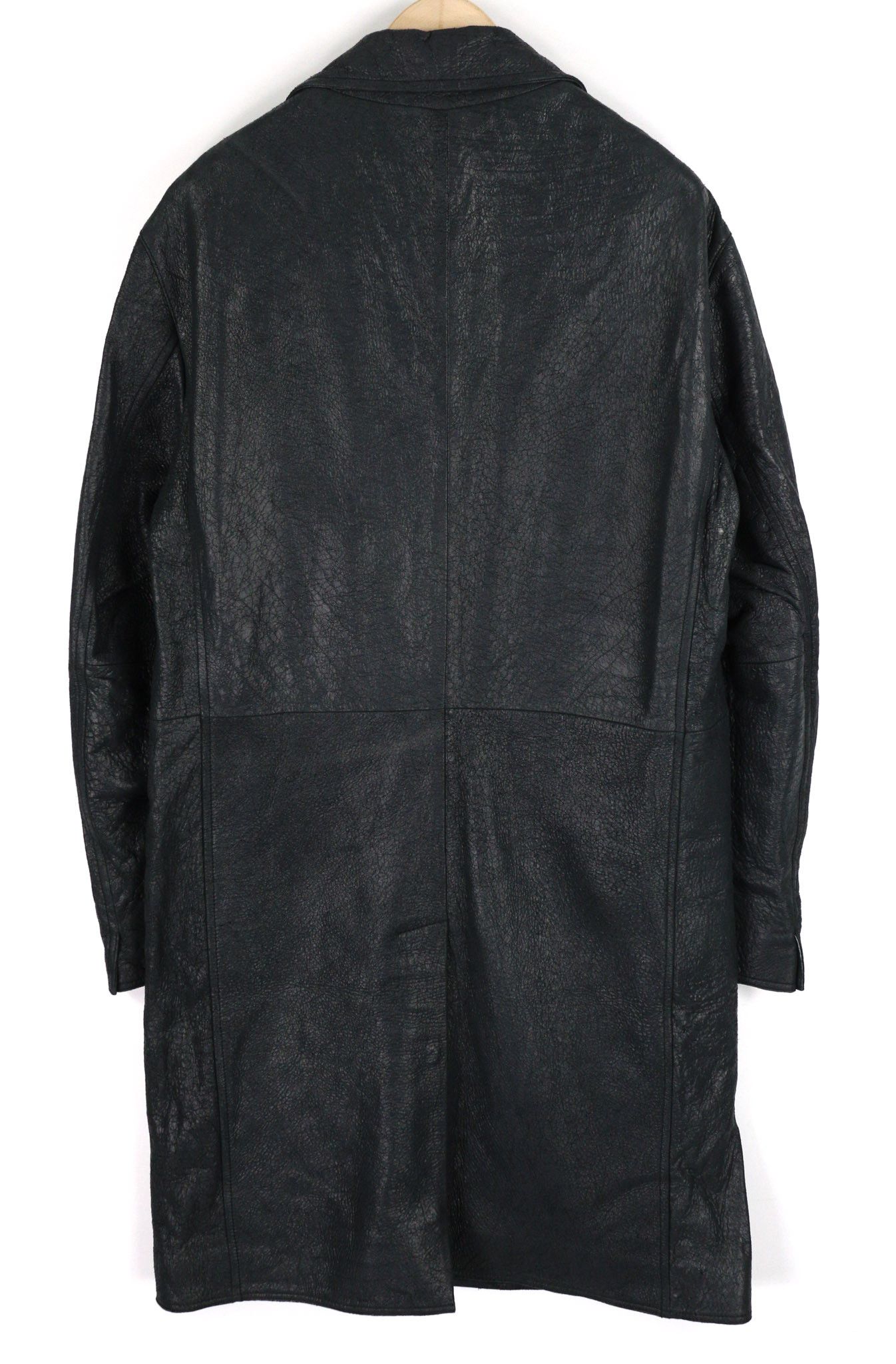 Diesel L-COAT-CRK XL Lambskin Leather Notch Lapel Coat 40084 Size US XL / EU 56 / 4 - 2 Thumbnail