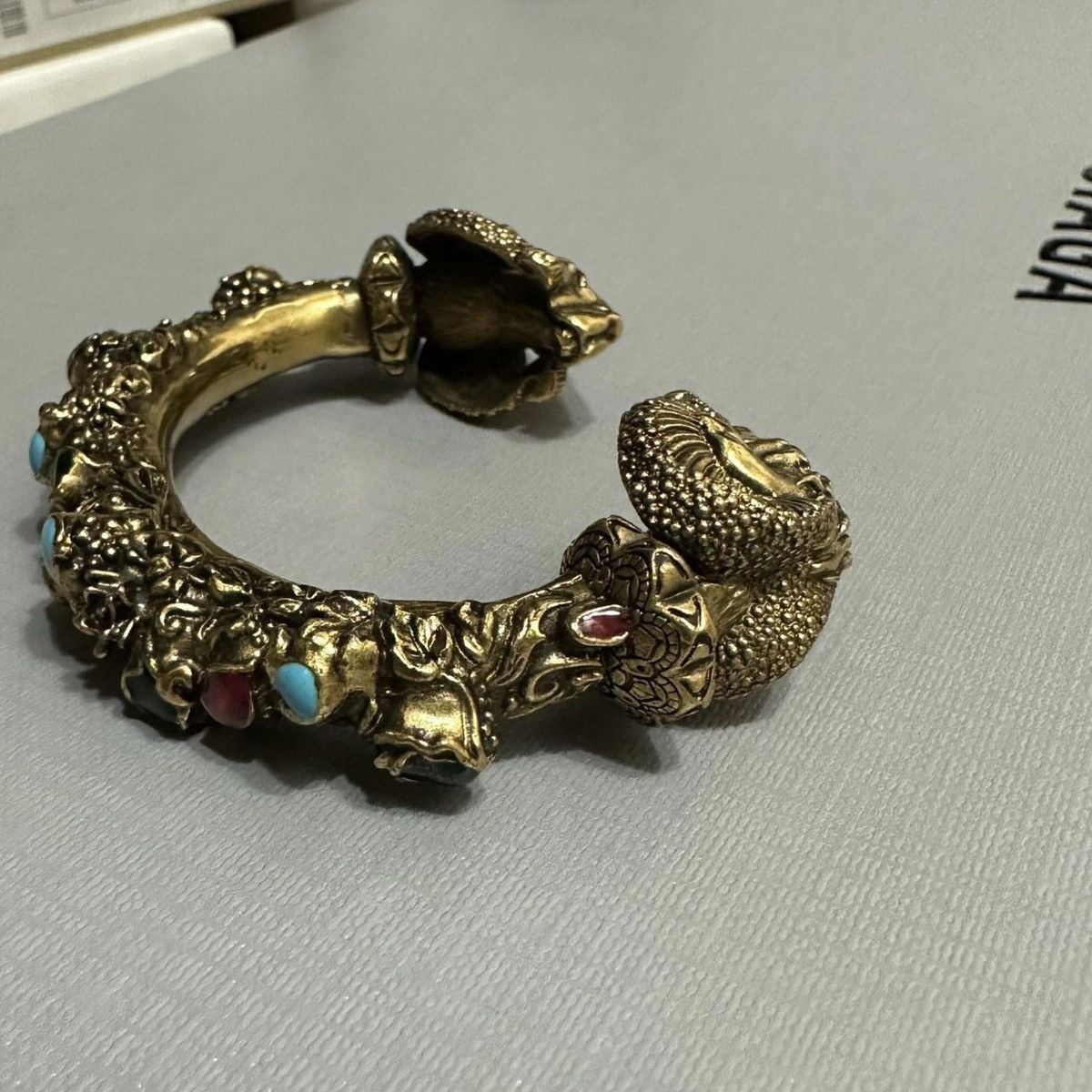 Gucci Gucci Bangle Metal Enamel Aries Bracelet Gold Multicolor Size ONE SIZE - 5 Thumbnail